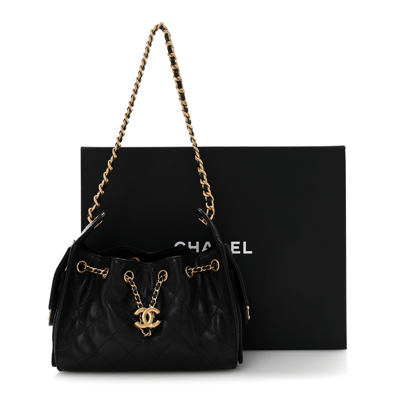 Caviar Quilted Mini Chanel 25 Handbag Black