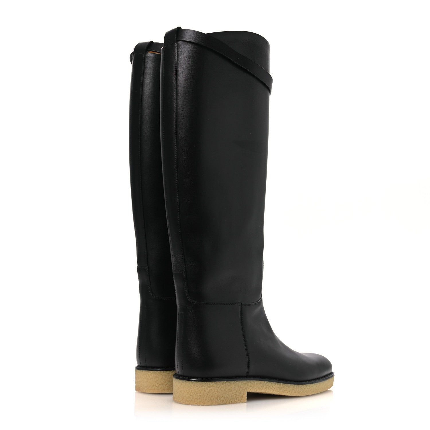 Calfskin Faustine Boots 38 Black