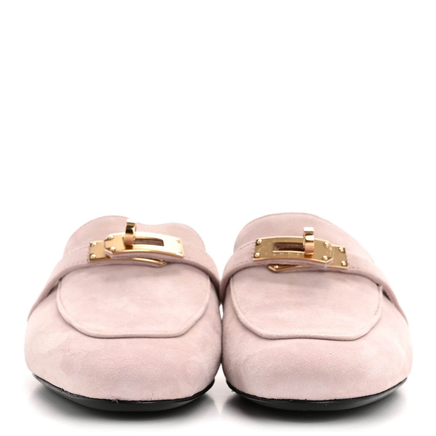 Suede Goatskin Oz Mules 35.5 Rose Porcelaine