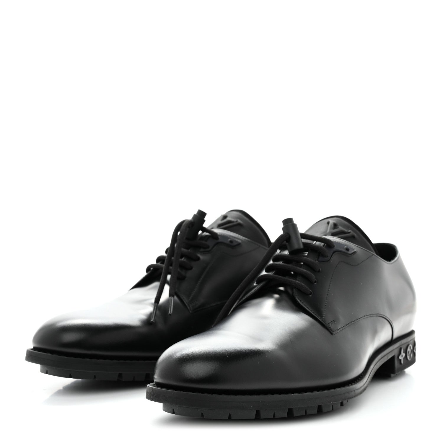 Calfskin Mens Formal Derby Shoes 9 Black
