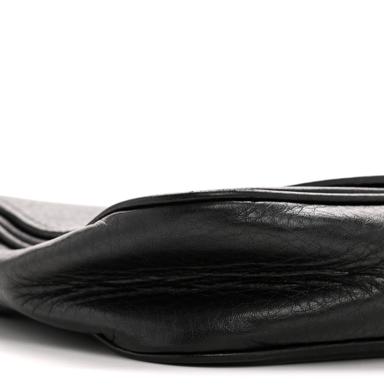 Pebbled Calfskin Small Soho Flap Crossbody Black