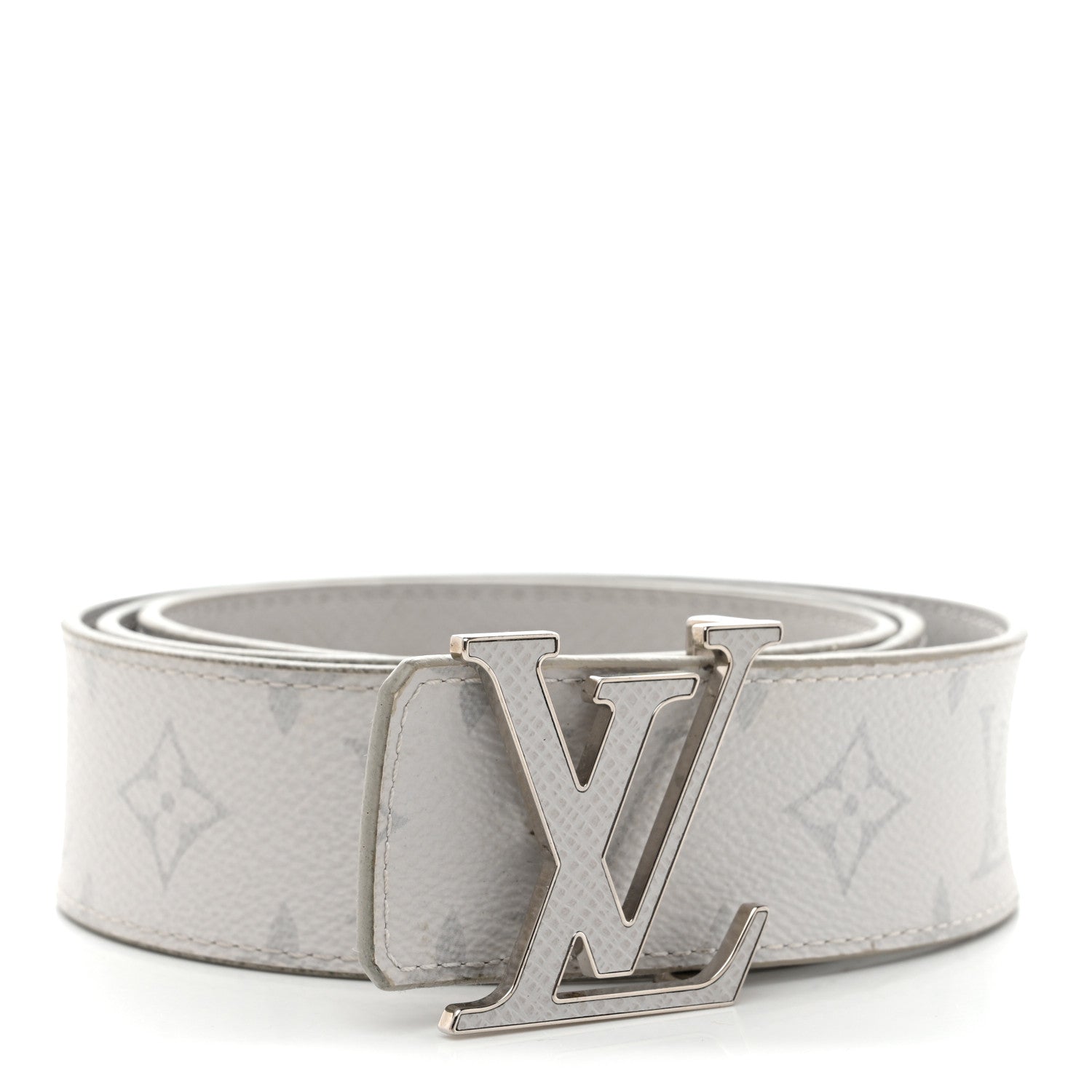 Taiga Monogram 40mm LV Initiales Belt 95 38 White