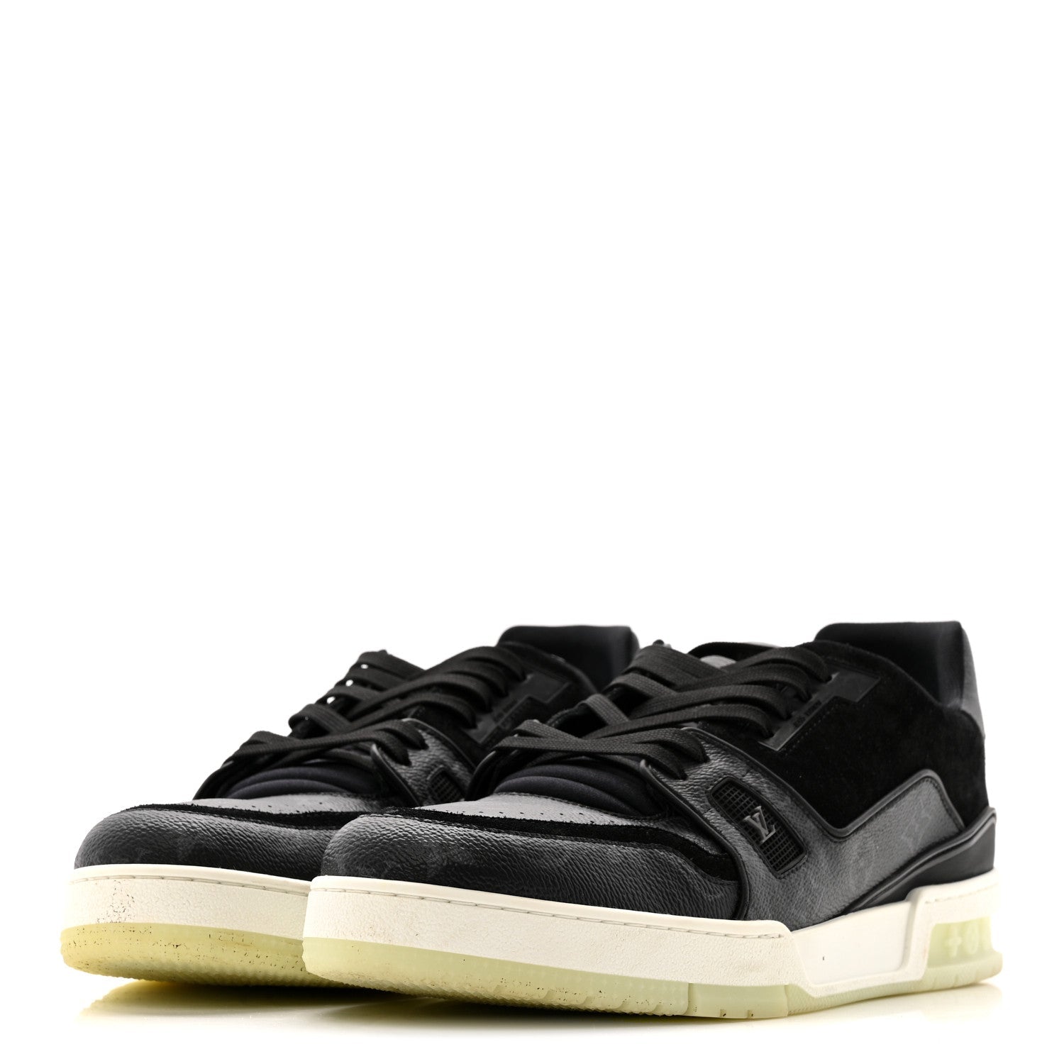 Monogram Eclipse Mens LV Trainer Sneakers 10 Black