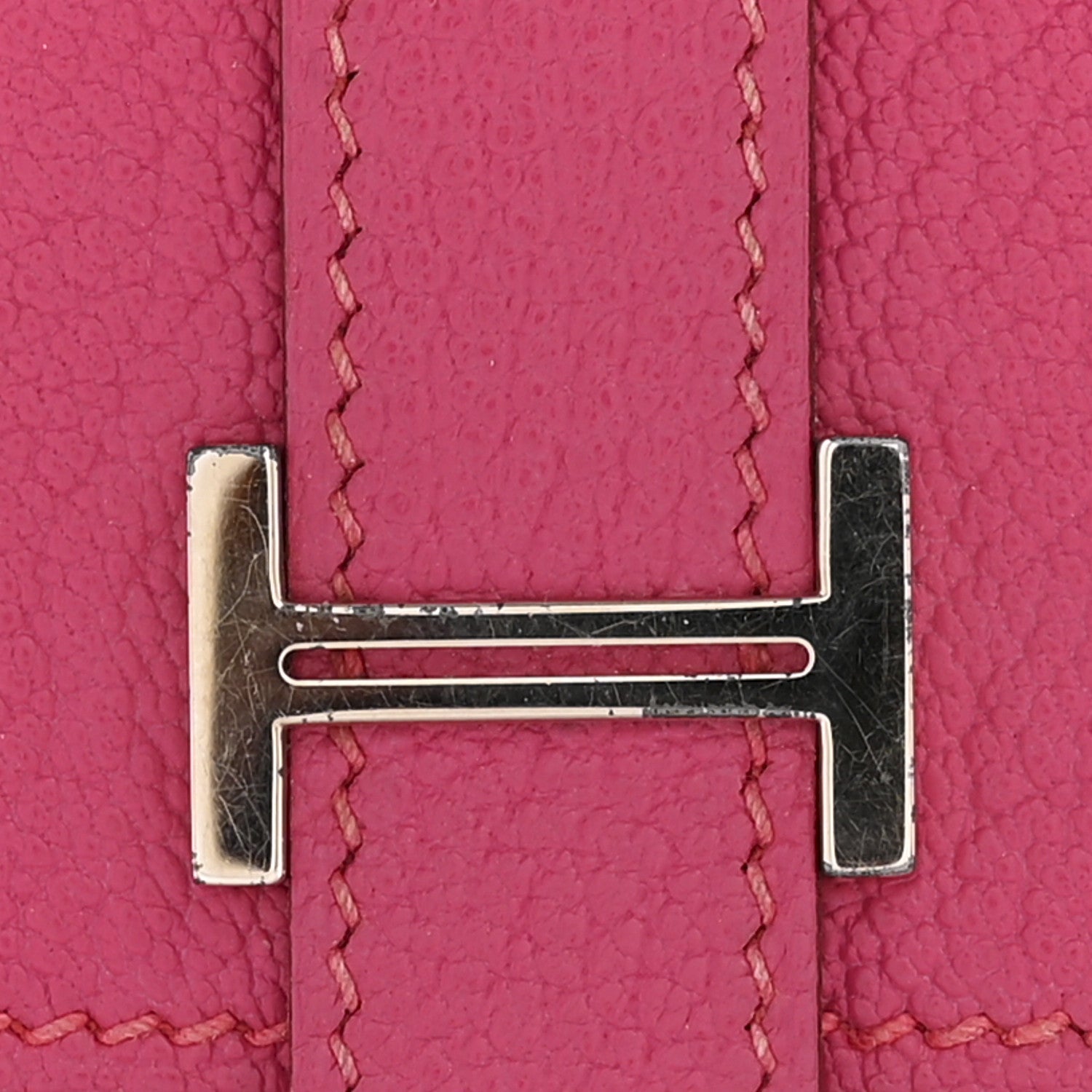 Chevre Mysore Bearn Card Case Wallet Rose Shocking