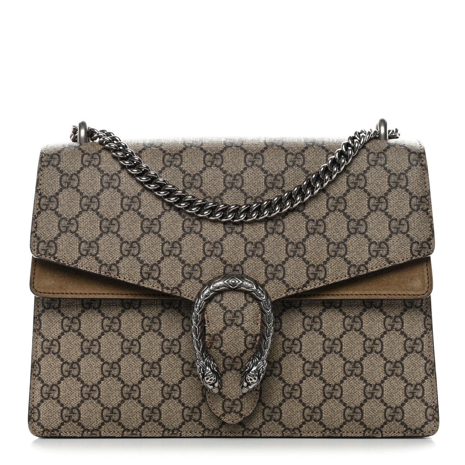 GG Supreme Monogram Medium Dionysus Shoulder Bag Taupe
