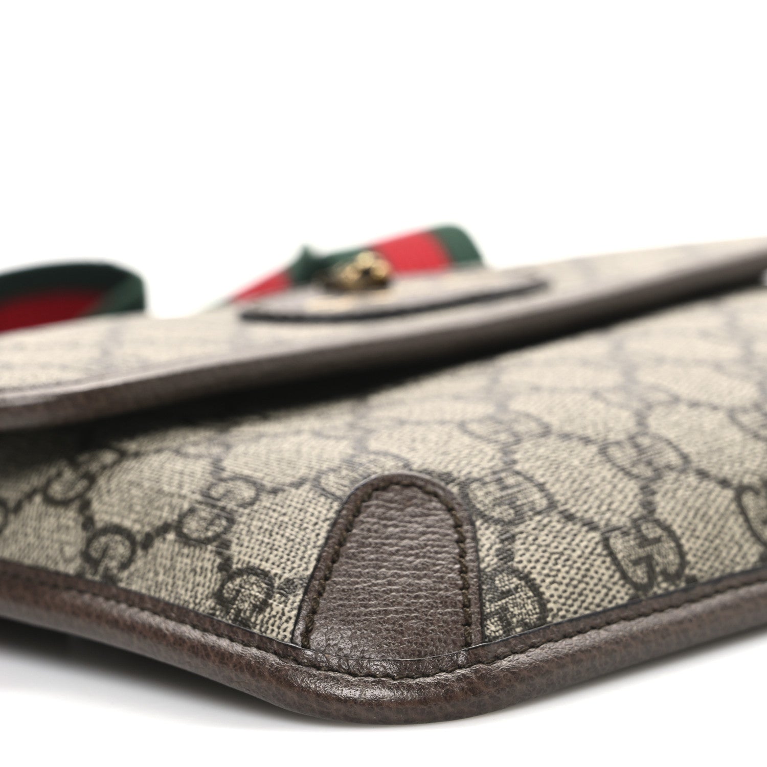 GG Supreme Monogram Neo Vintage Web Belt Bag Brown