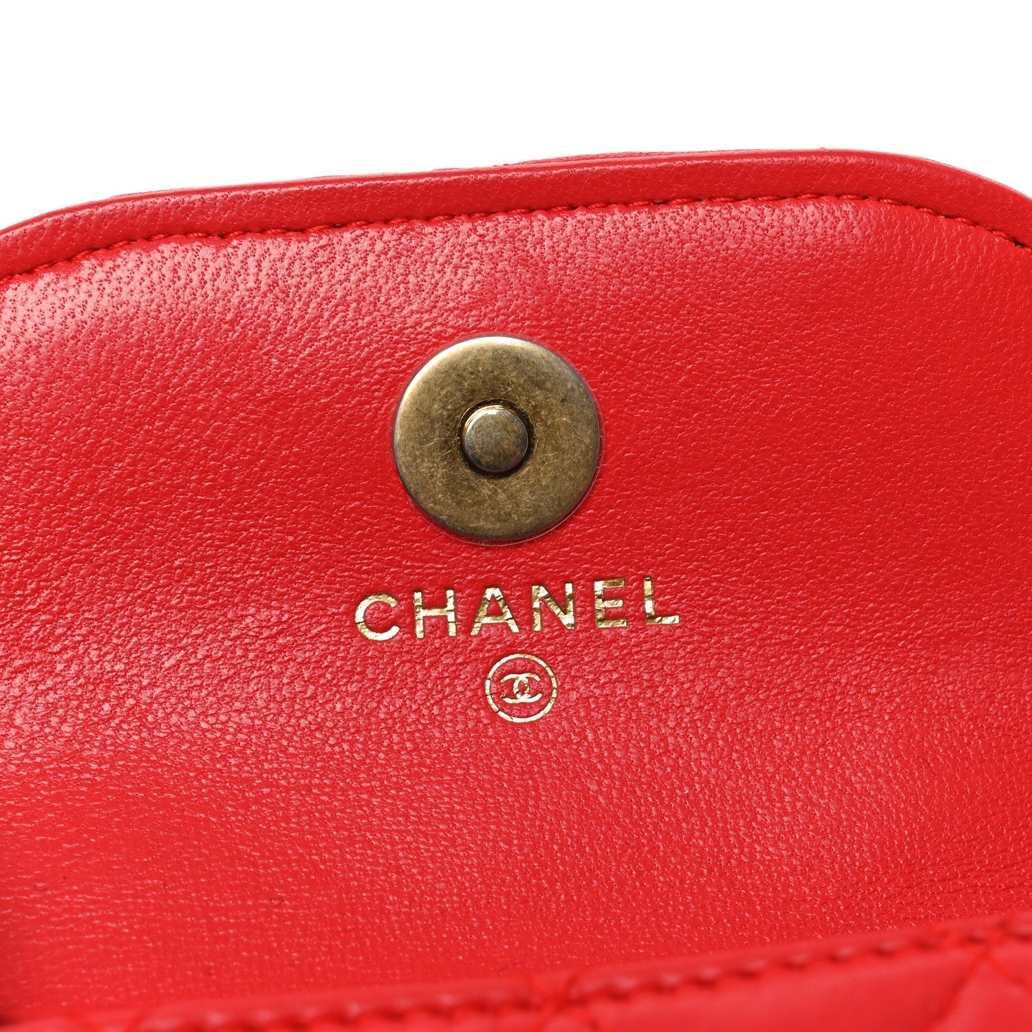 Lambskin Quilted Pearl Crush Waist Bag Red