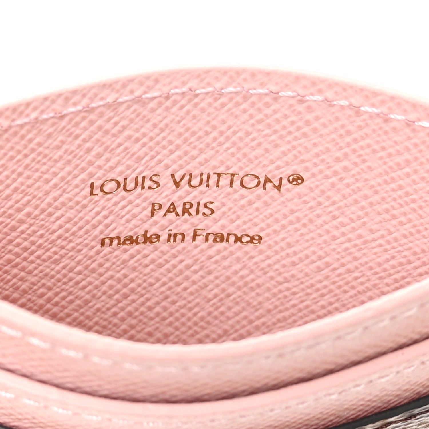 Monogram LV Charms Card Holder Rose Ballerine