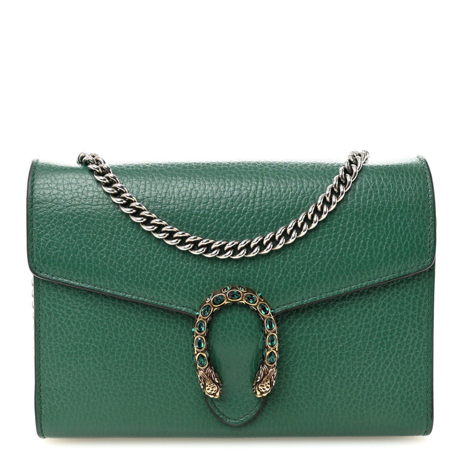 Calfskin Mini Dionysus Chain Wallet Emerald