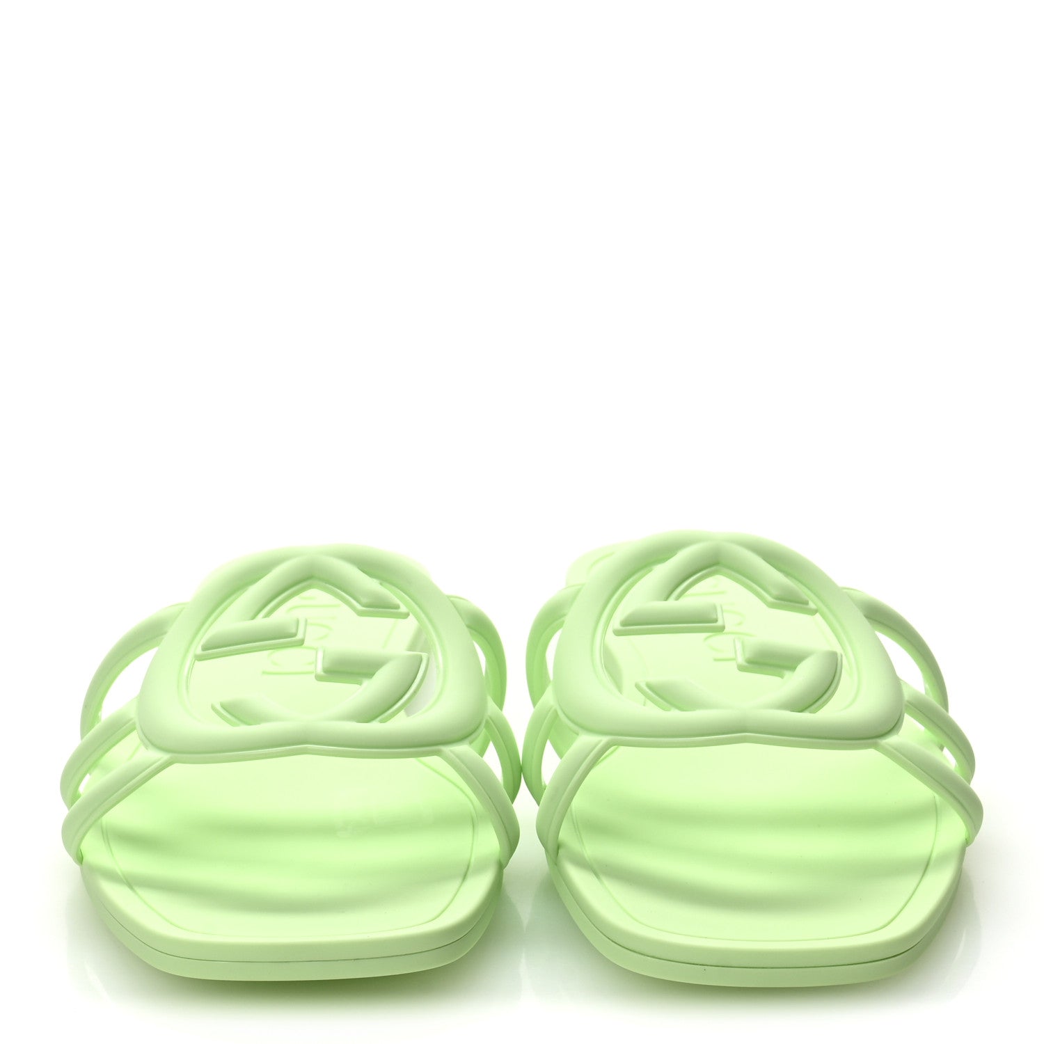 Rubber Interlocking G Womens Slide Sandals 37 Oscar Water