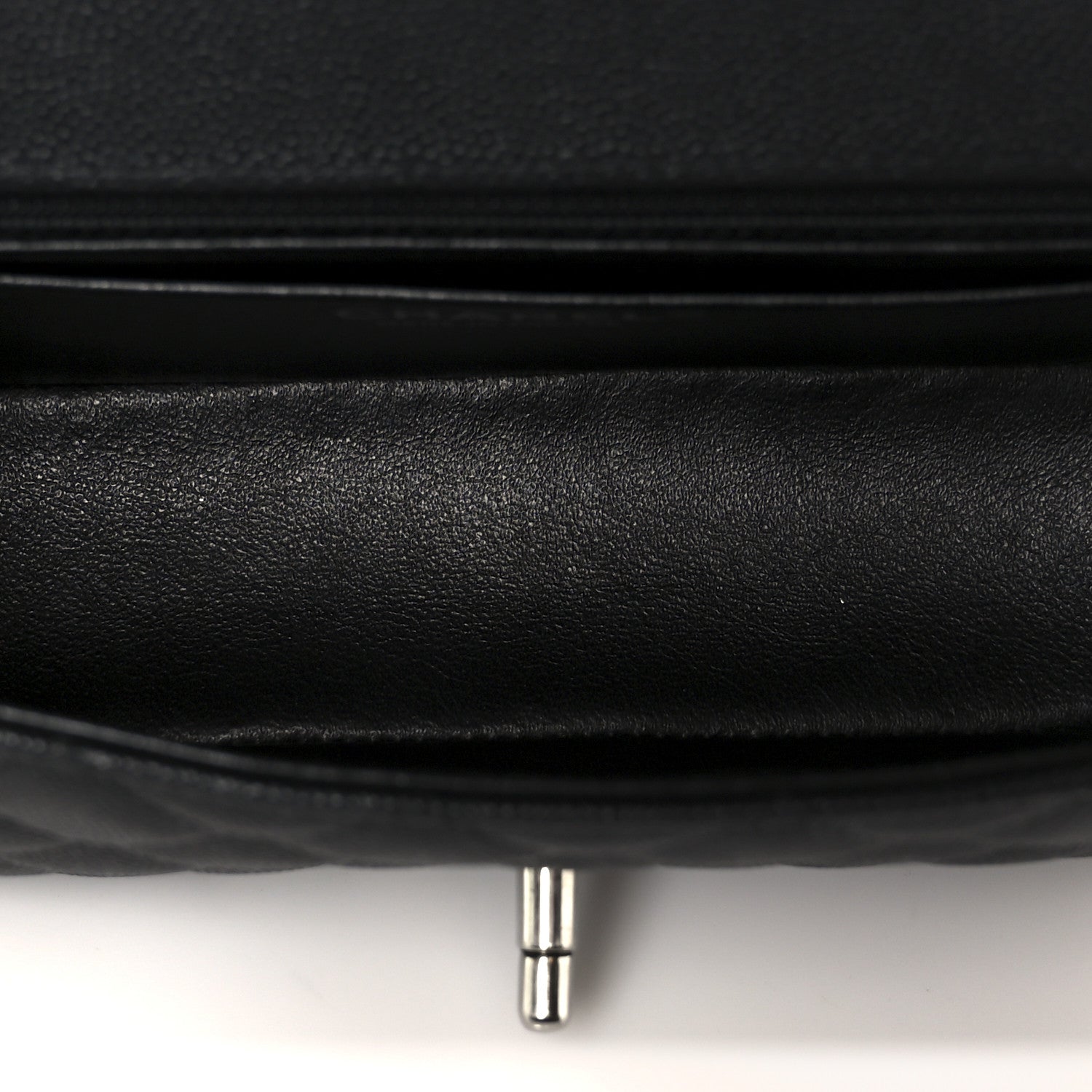 Caviar Quilted Mini Rectangular Flap Black