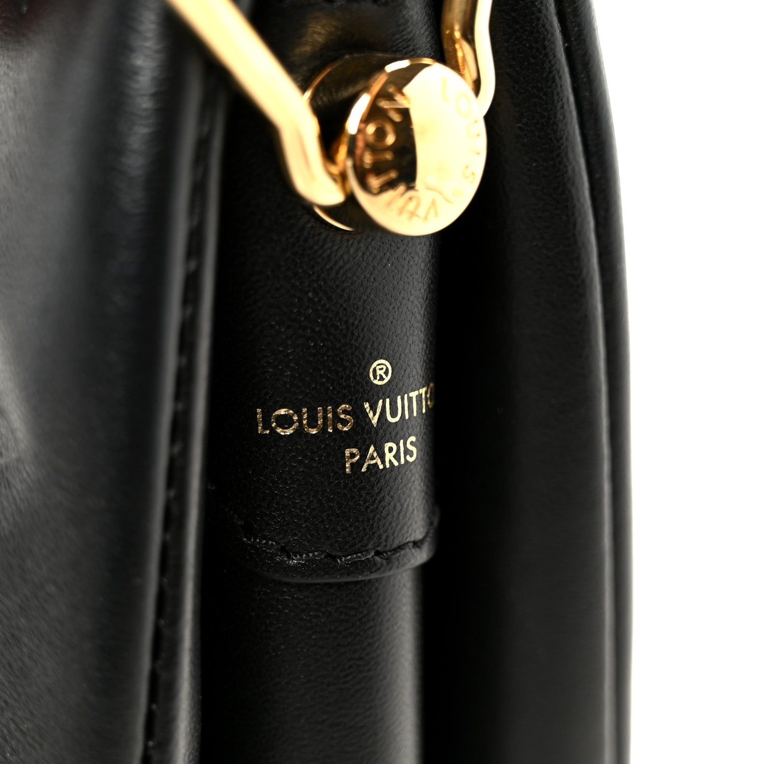 Lambskin Embossed Monogram Coussin PM Black