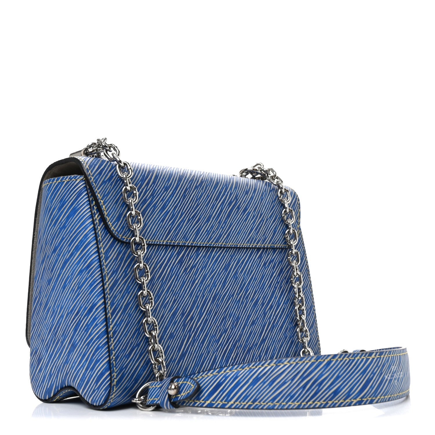 Epi Pins Twist Shoulder Bag MM Denim Light