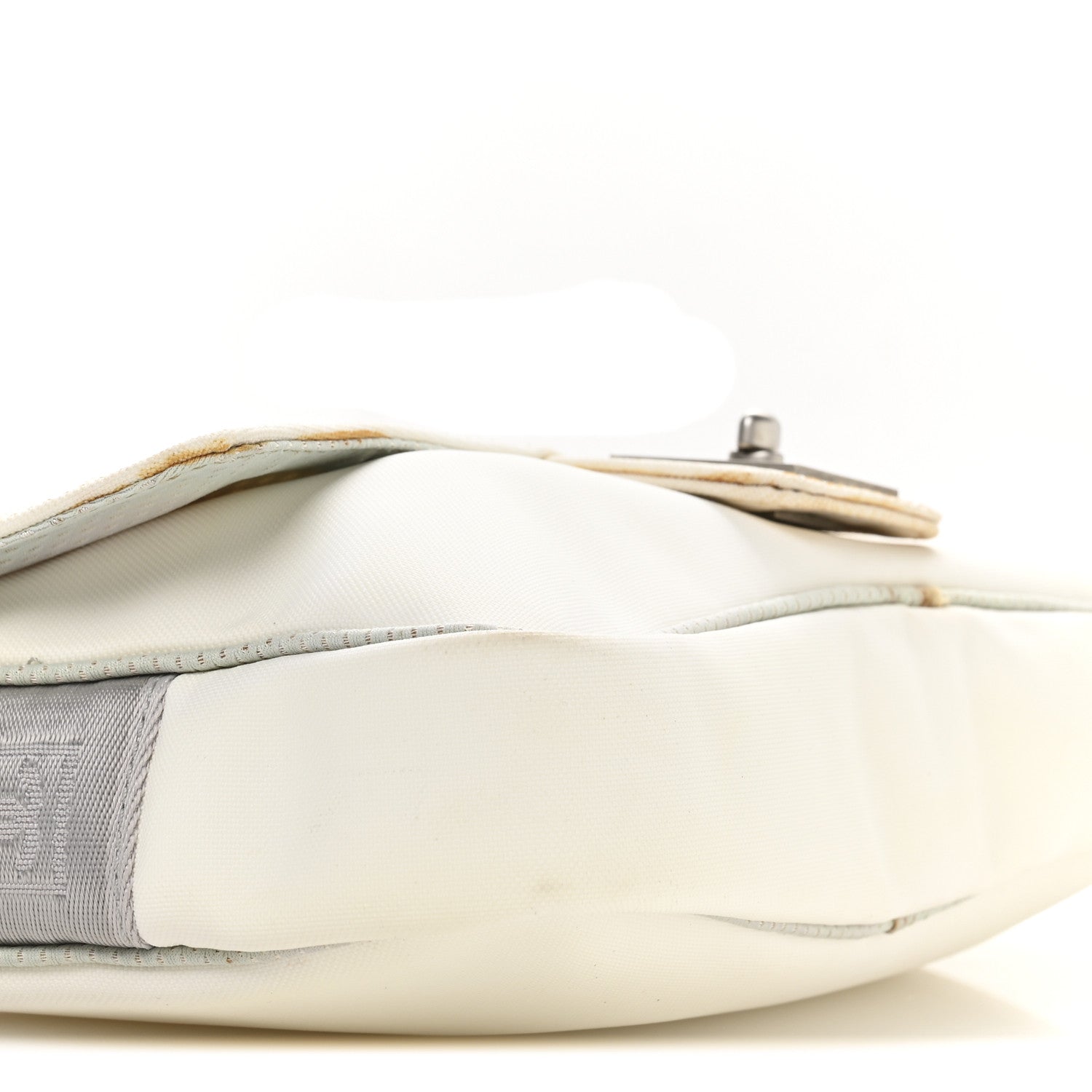 Canvas Quilted Sport Camellia Flap White