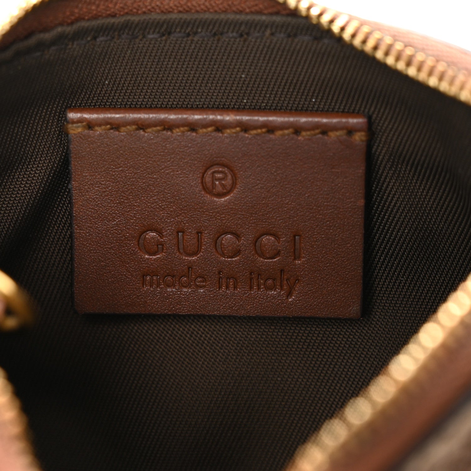 GG Supreme Monogram Key Case Brown