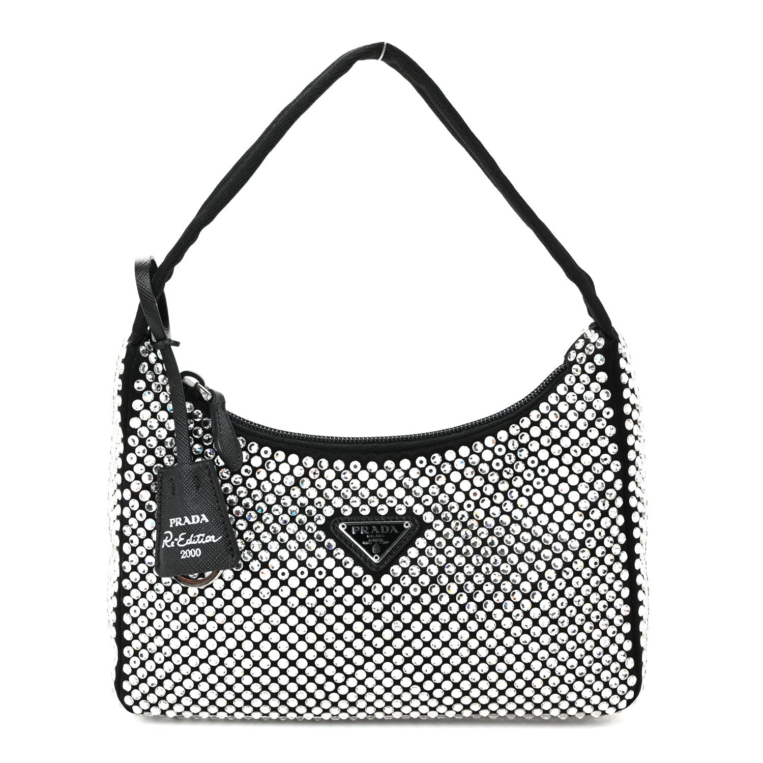 Satin Crystal Mini Re-Edition 2000 Bag Cristal