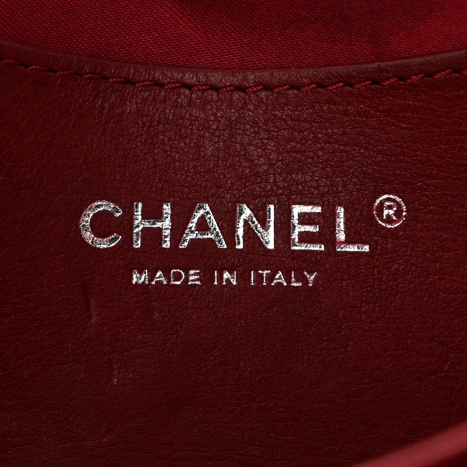 Calfskin Stitched Clutch Flap Red