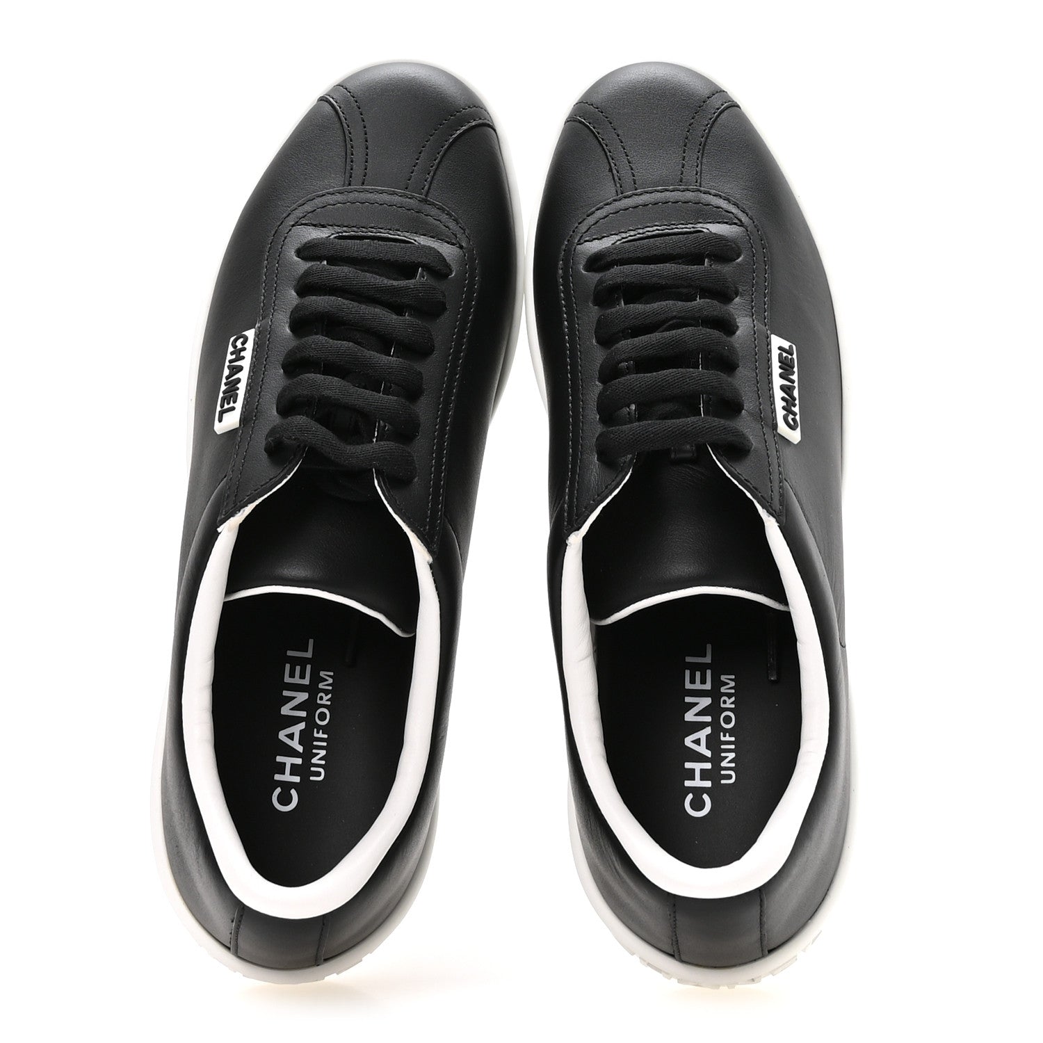 Calfskin CC Womens Sneakers 38 Black