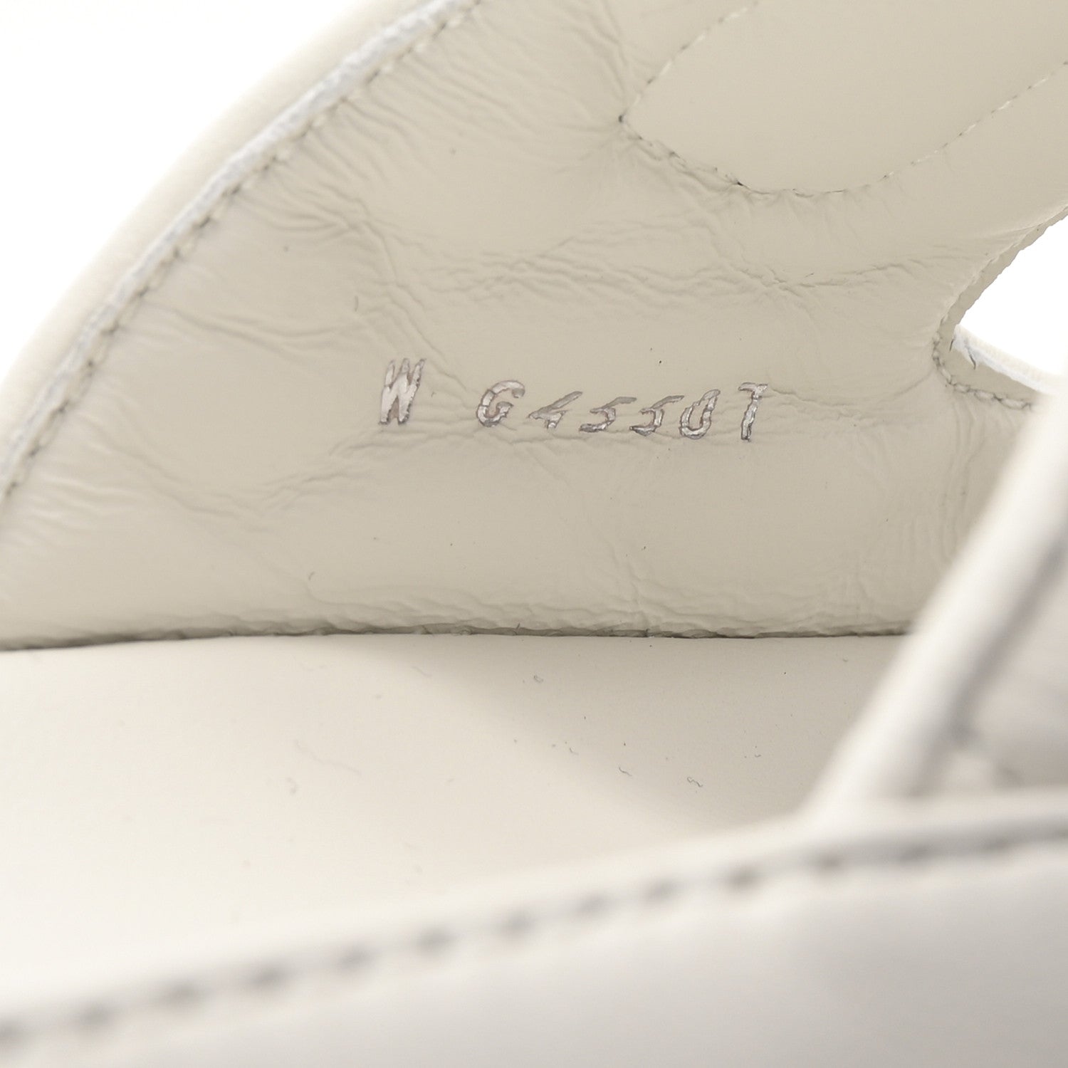 Lambskin Quilted Velcro Dad Chain CC Slide Sandals 37.5 White