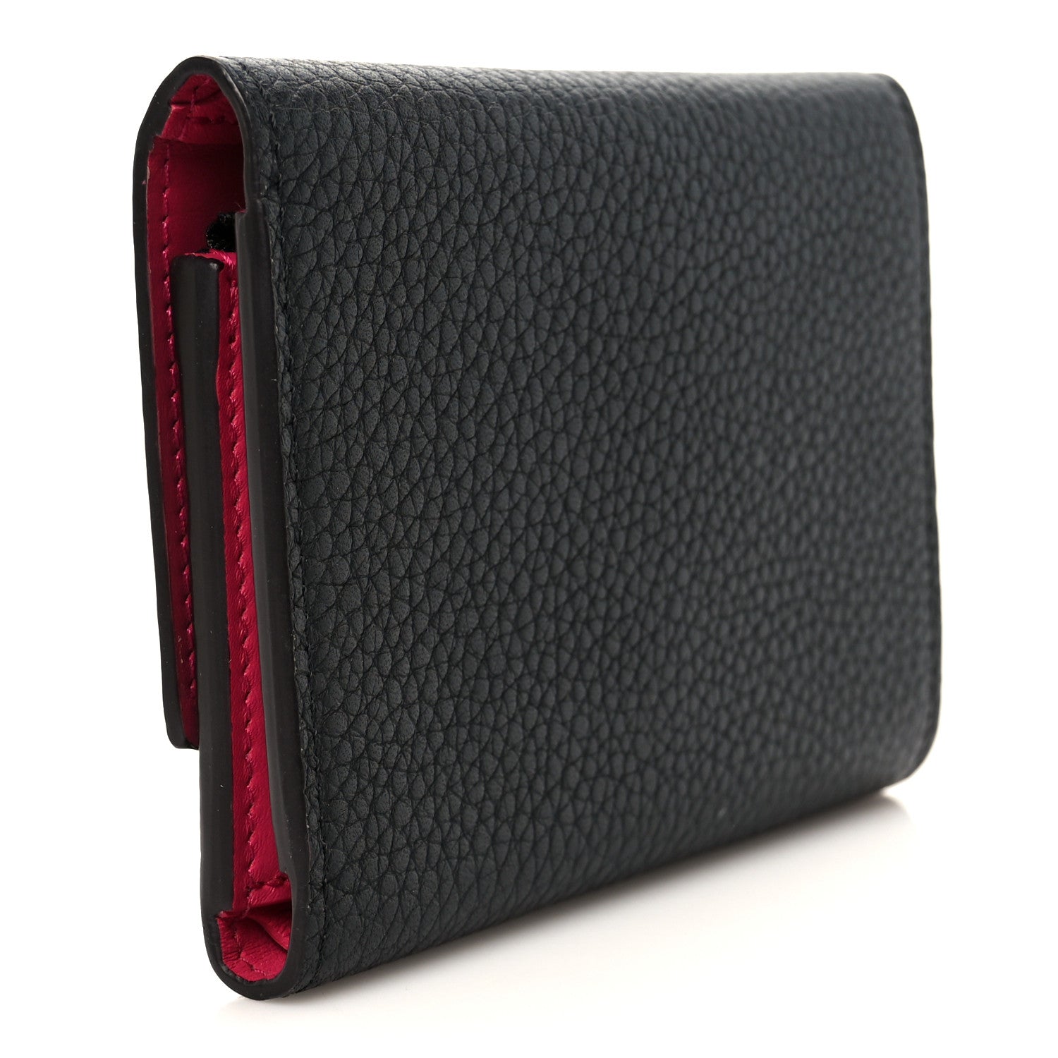 Taurillon Capucines Compact Wallet Black