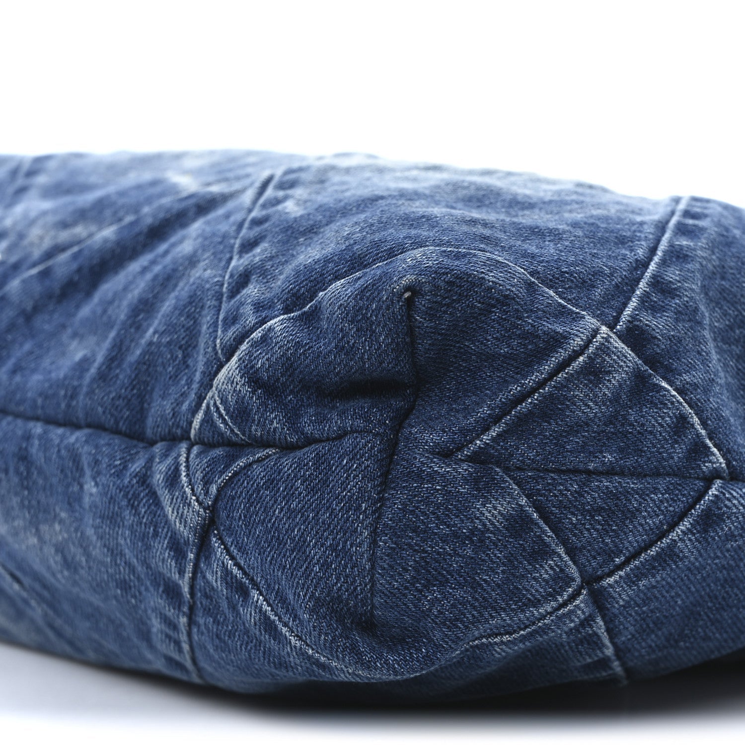 Denim Quilted Small Chanel 22 Blue