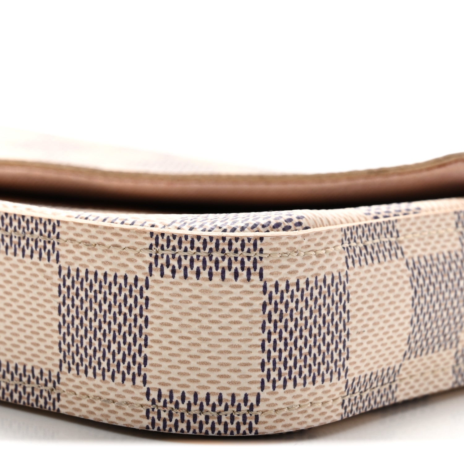 Damier Azur Pochette Felicie Chain Wallet Rose Ballerine