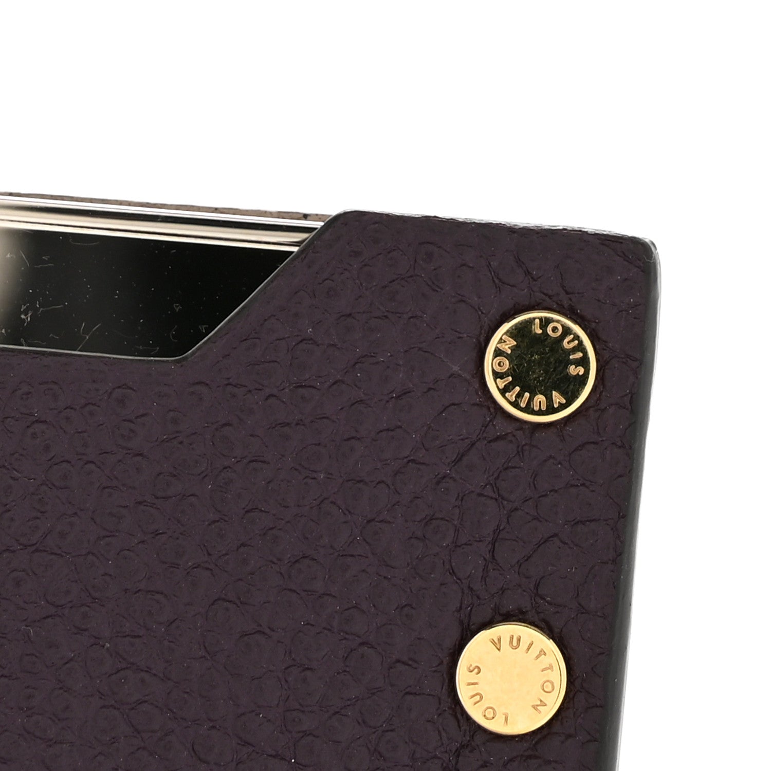 Cuir Rivets Mirror Case Quetsche