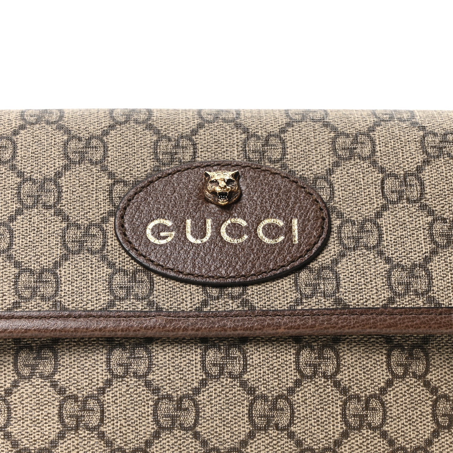 GG Supreme Monogram Neo Vintage Web Belt Bag Brown