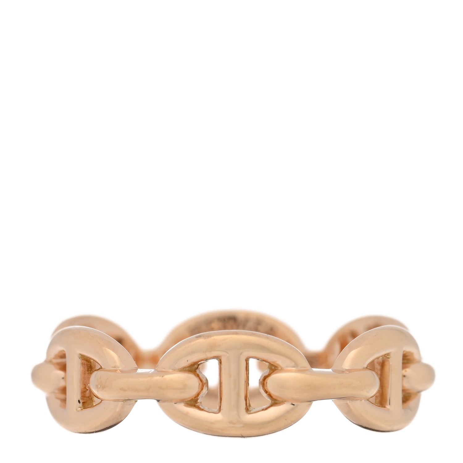 18K Rose Gold PM Chaine d'Ancre Enchainee Ring 55 7.25