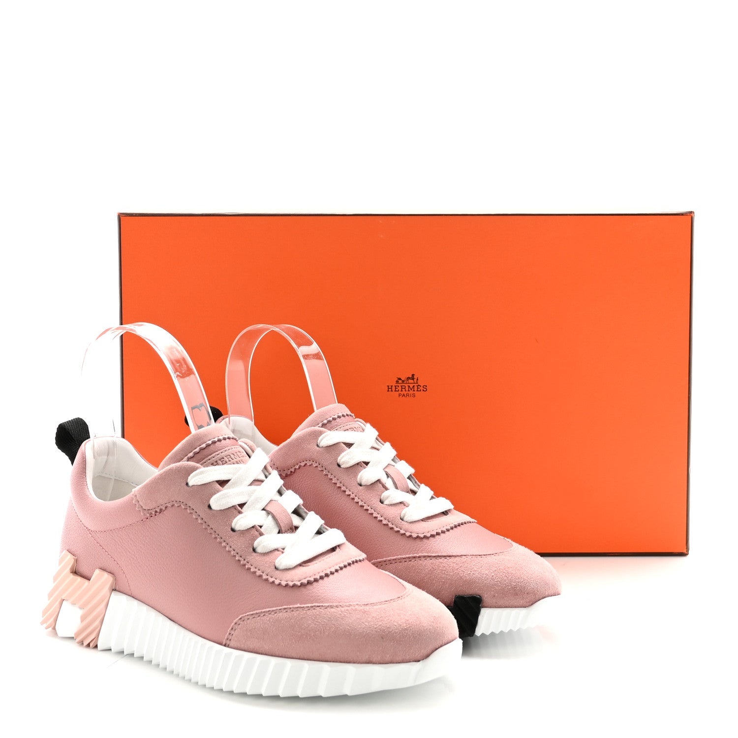 Sport Goatskin Suede Goatskin Womens Bouncing Sneakers 35.5 Rose Aquarelle