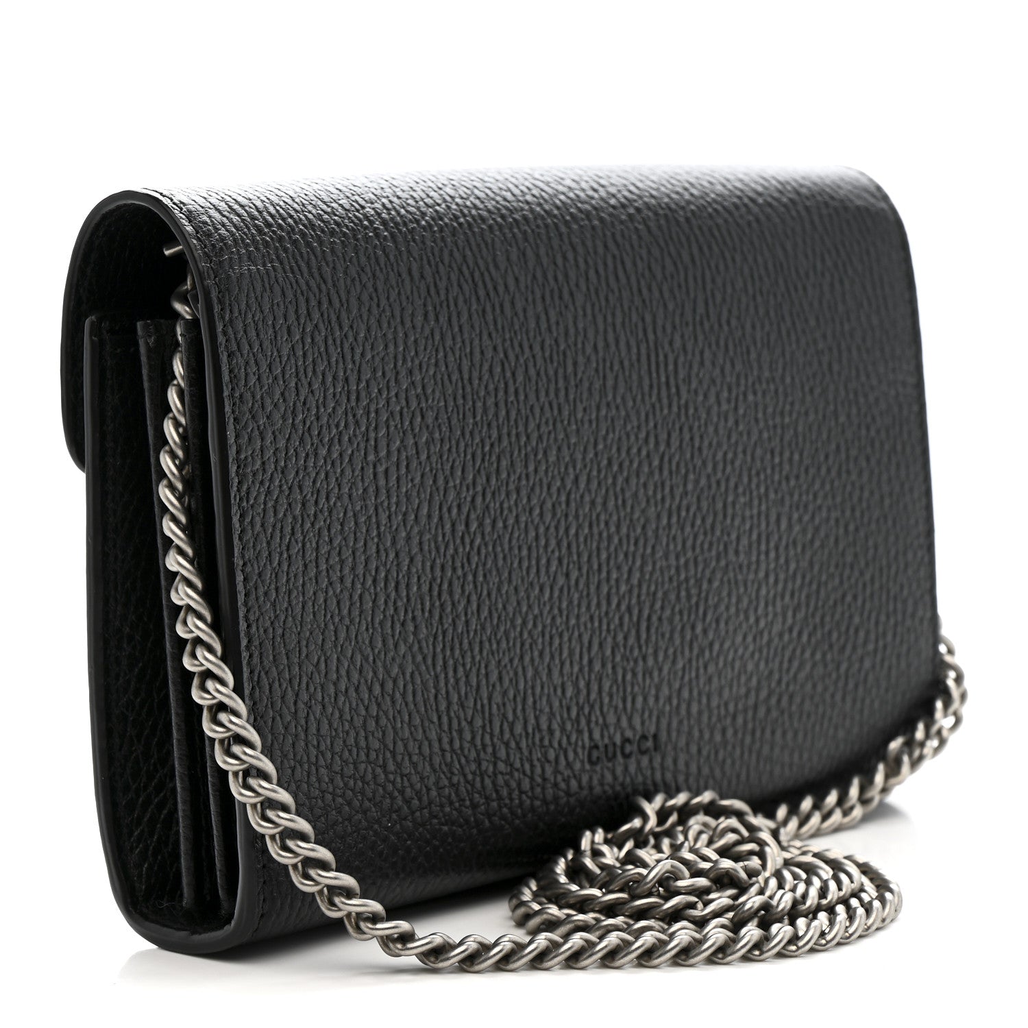 Calfskin Mini Dionysus Chain Wallet Black