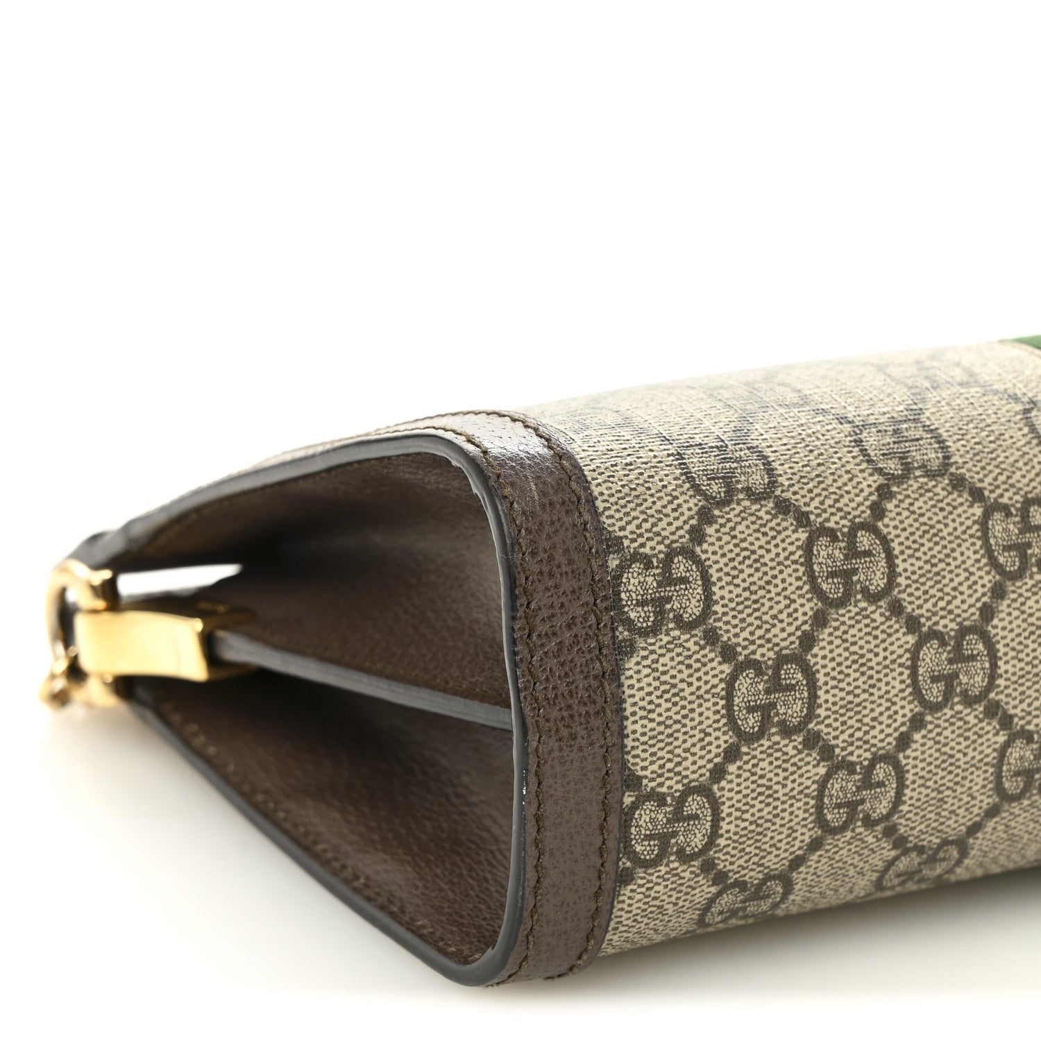 GG Supreme Monogram Web Small Ophidia Chain Shoulder Bag Brown