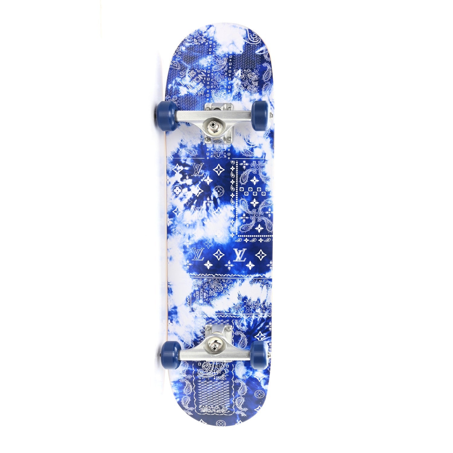 Monogram Bandana Maple Wood Skateboard Blue