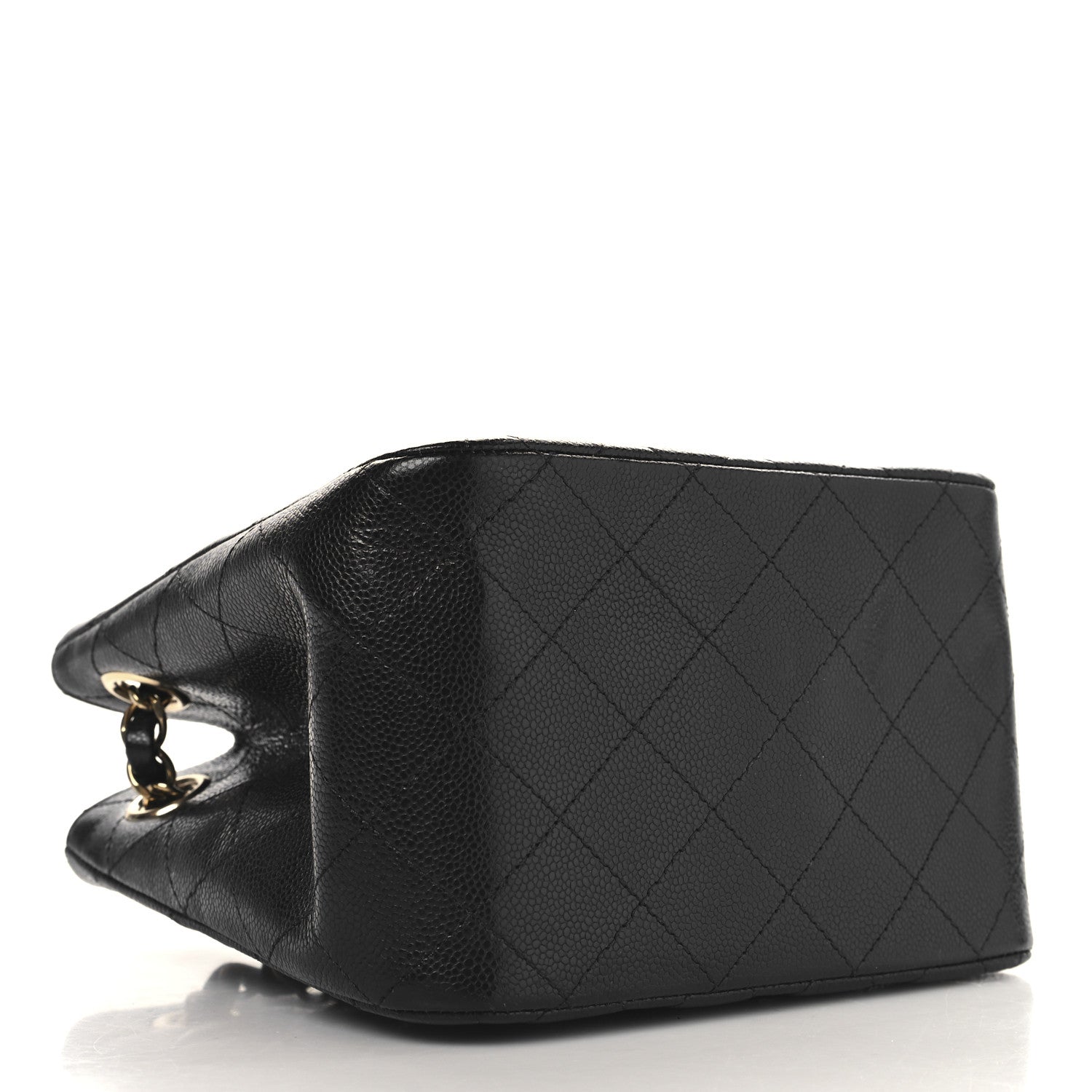 Caviar Quilted Mini Bucket Bag Black