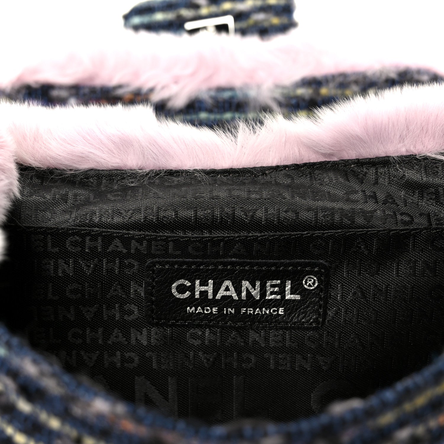 Rabbit Fur Tweed Small Fantasy Flap Lilac