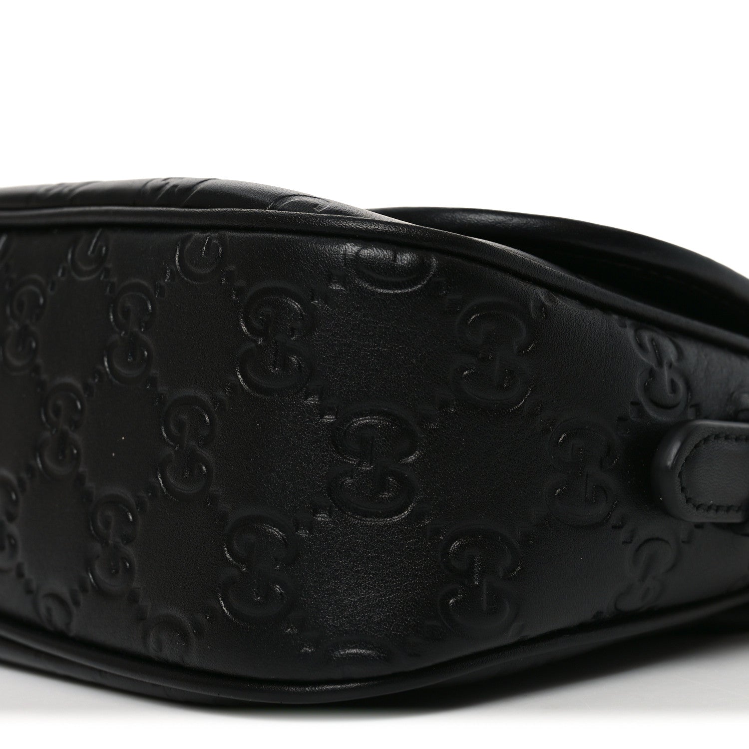 GG Calfskin Embossed Emblem Arabella Bag Black
