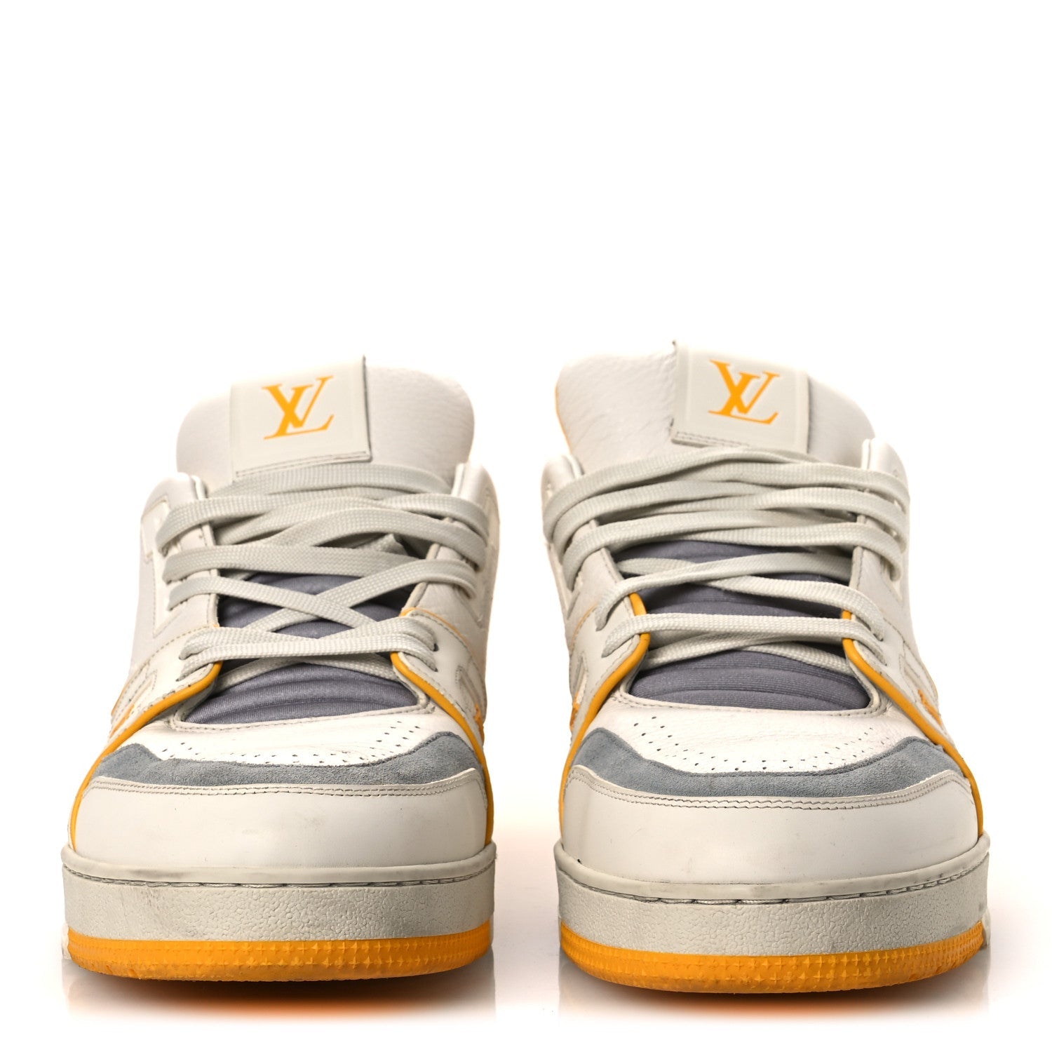 Calfskin LV Trainer Sneakers 11 Yellow