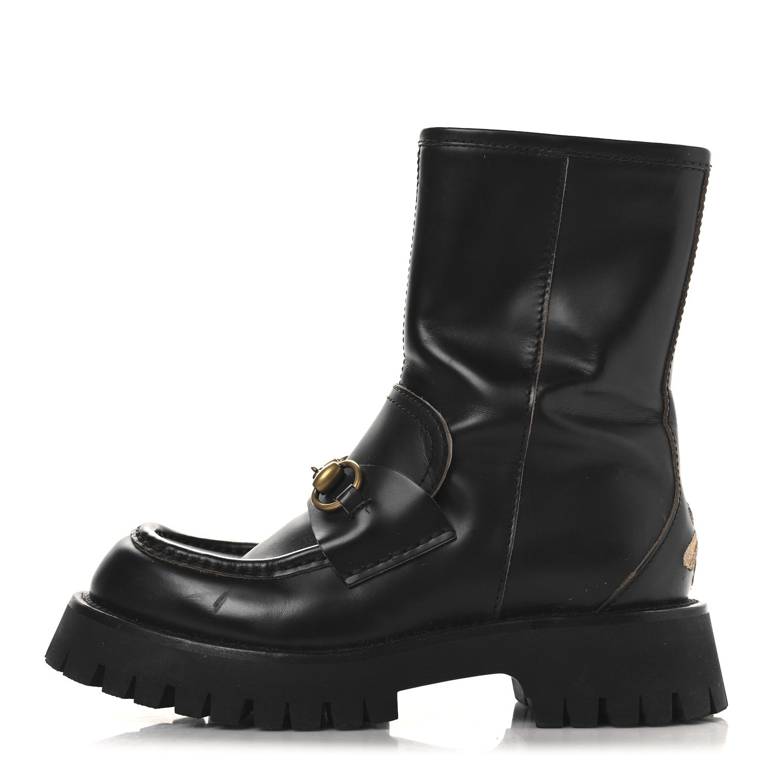 Cordovan Lux Womens Harald Horsebit 25mm Platform Boots 36 Black
