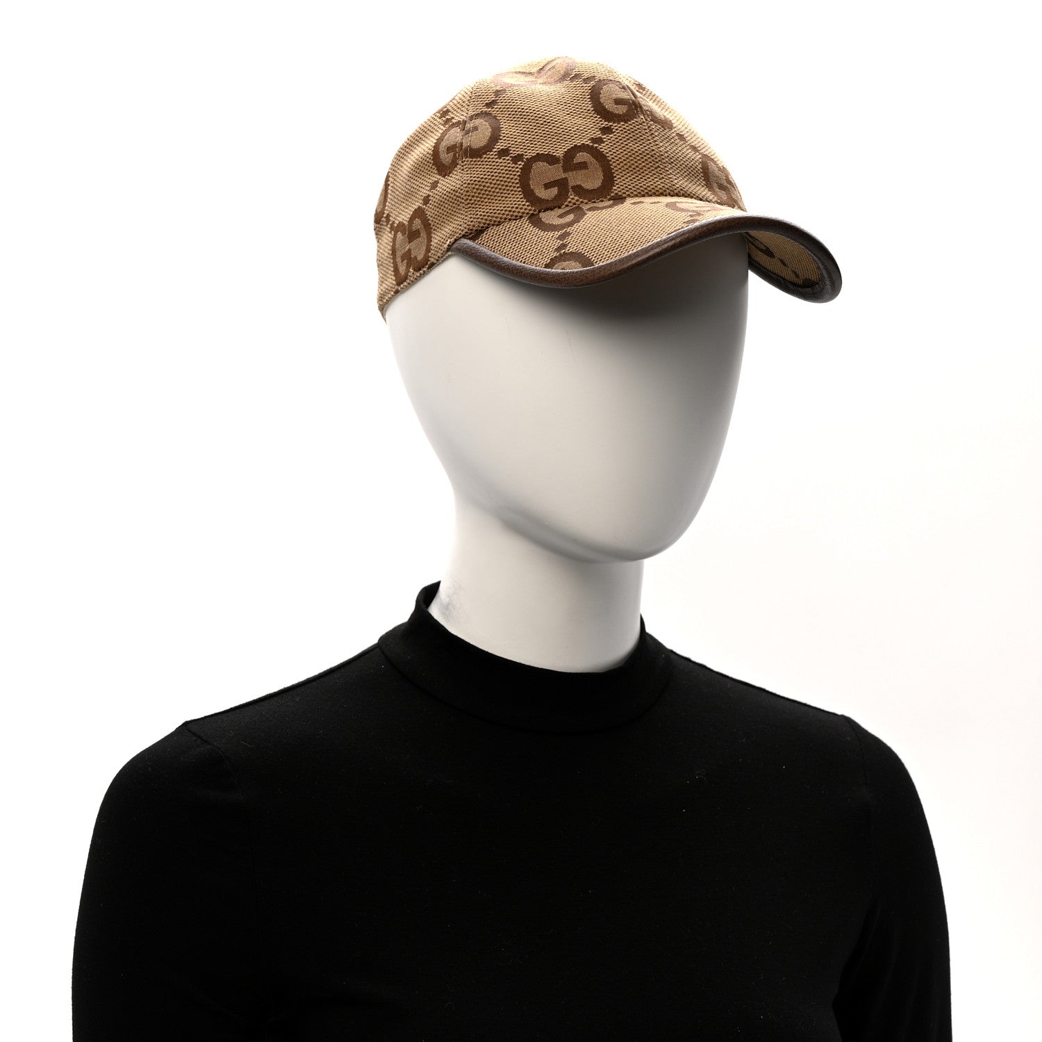 Monogram Jumbo GG Baseball Hat XS Camel Ebony