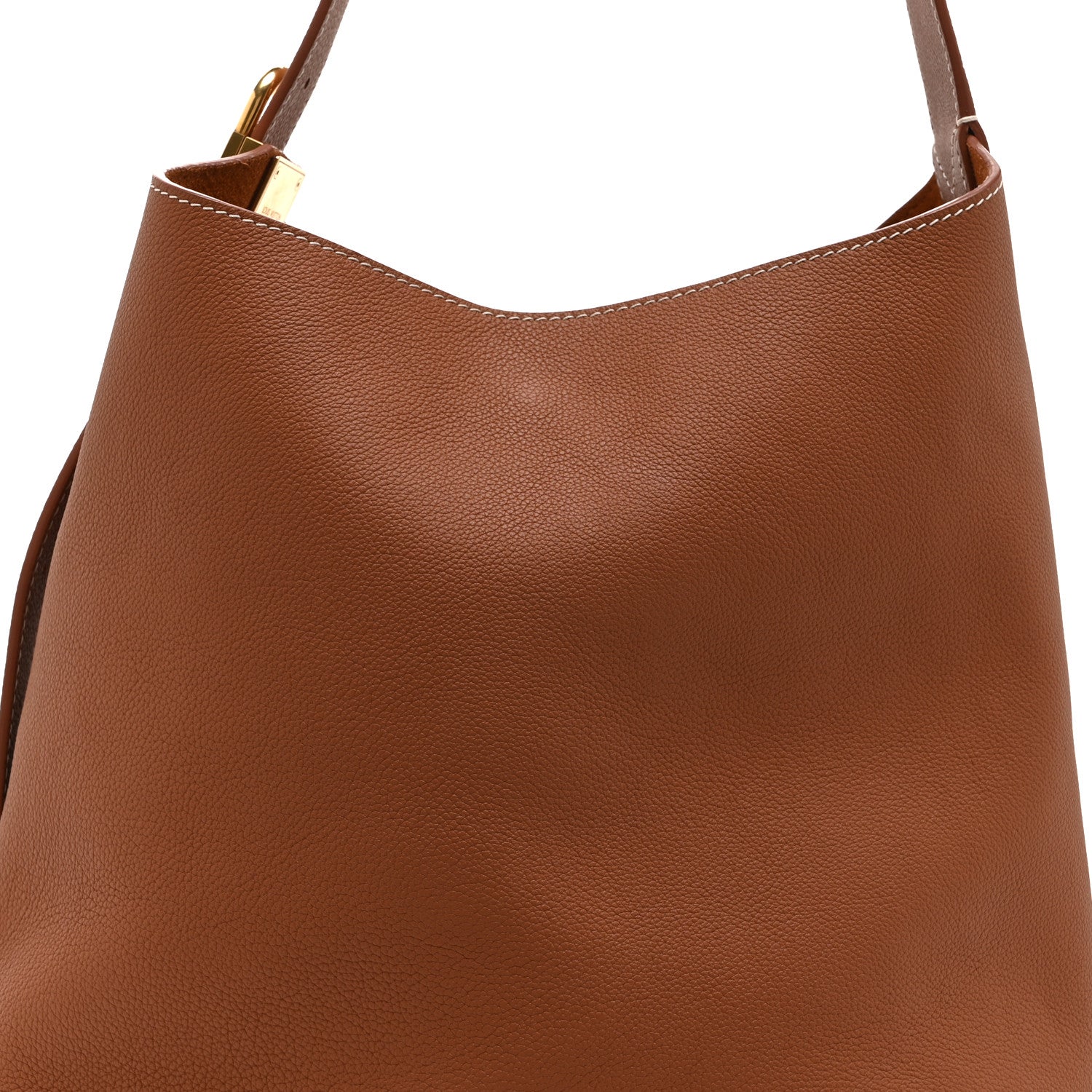 Grained Calfskin Low Key Hobo MM Cognac