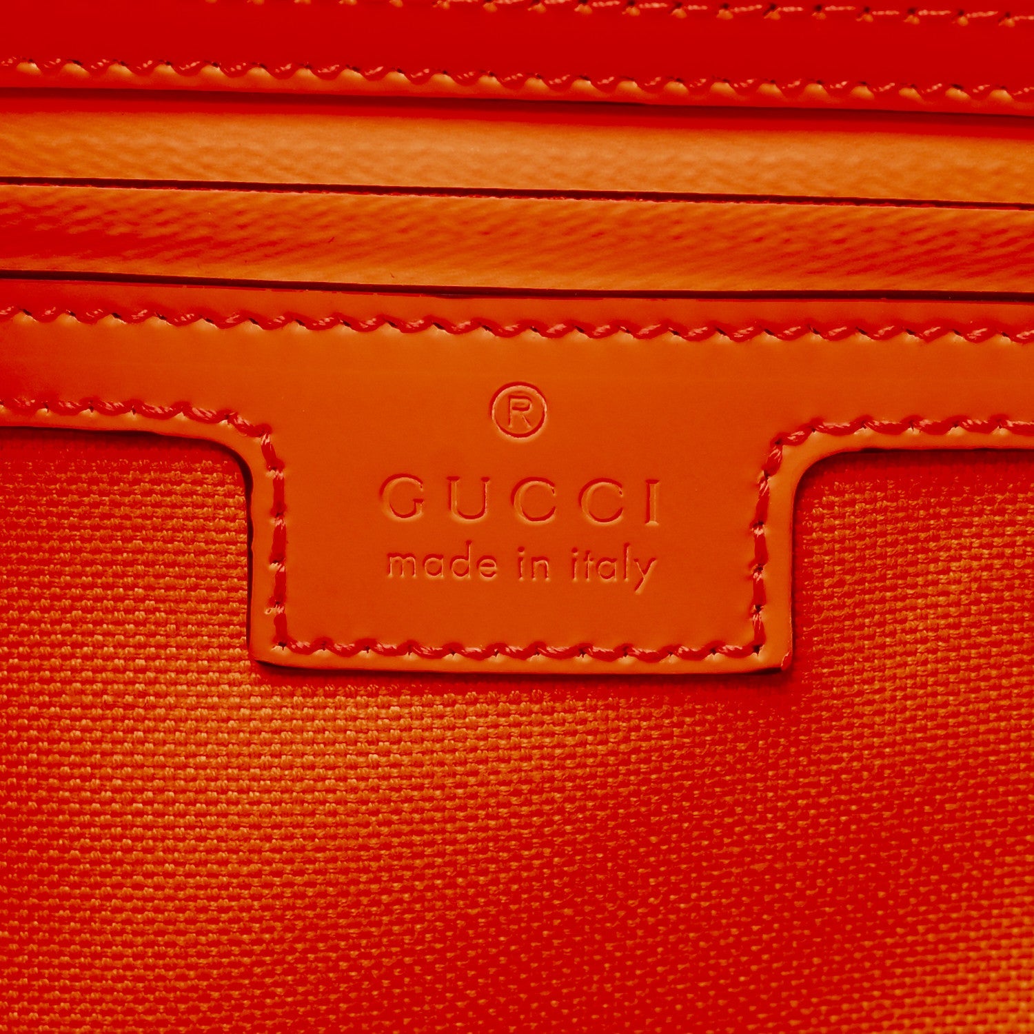 Rubber Effect GG Embossed Duffle Bag New Orange Fluo