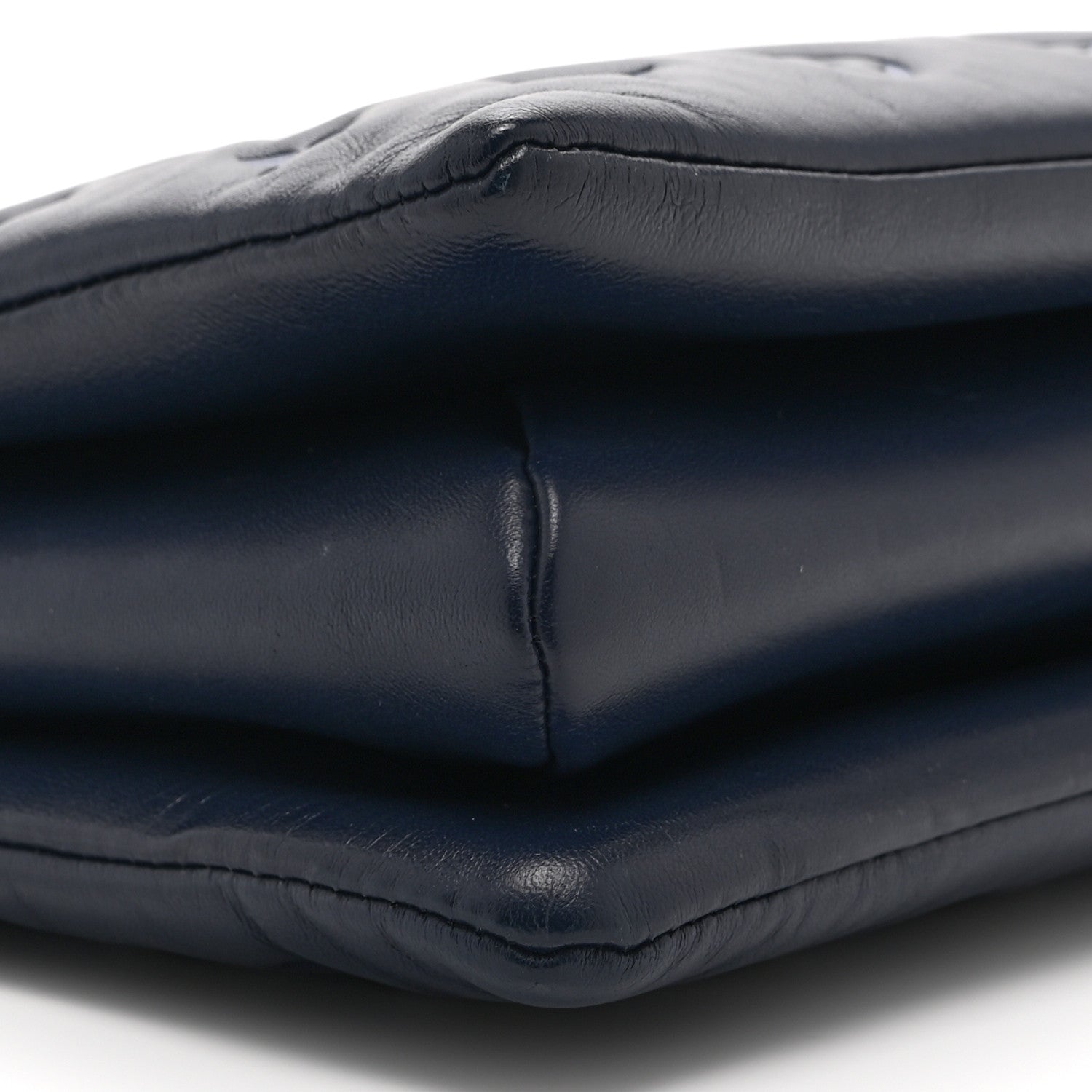 Lambskin Embossed Monogram Coussin PM Denim Blue
