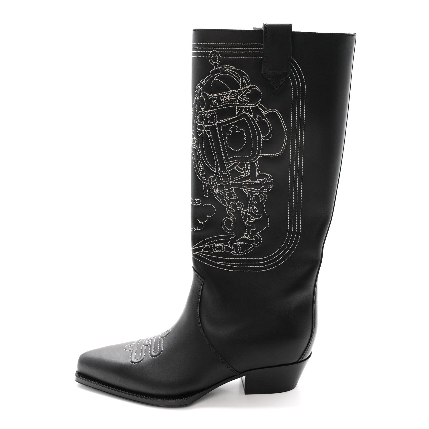 Calfskin Folk 35 Boots 39 Black