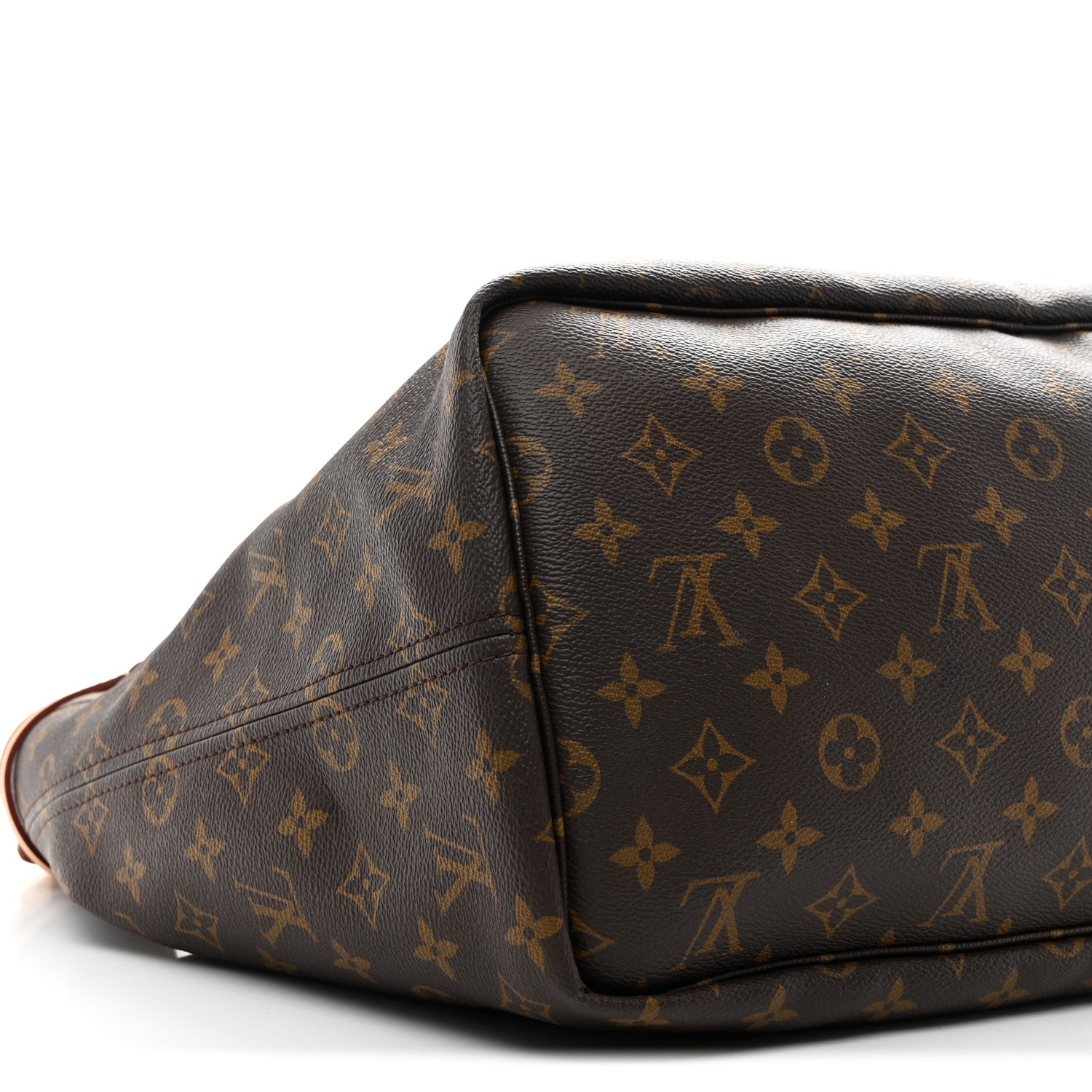 Monogram Stamped Inside Out Neverfull Bandouliere GM Beige