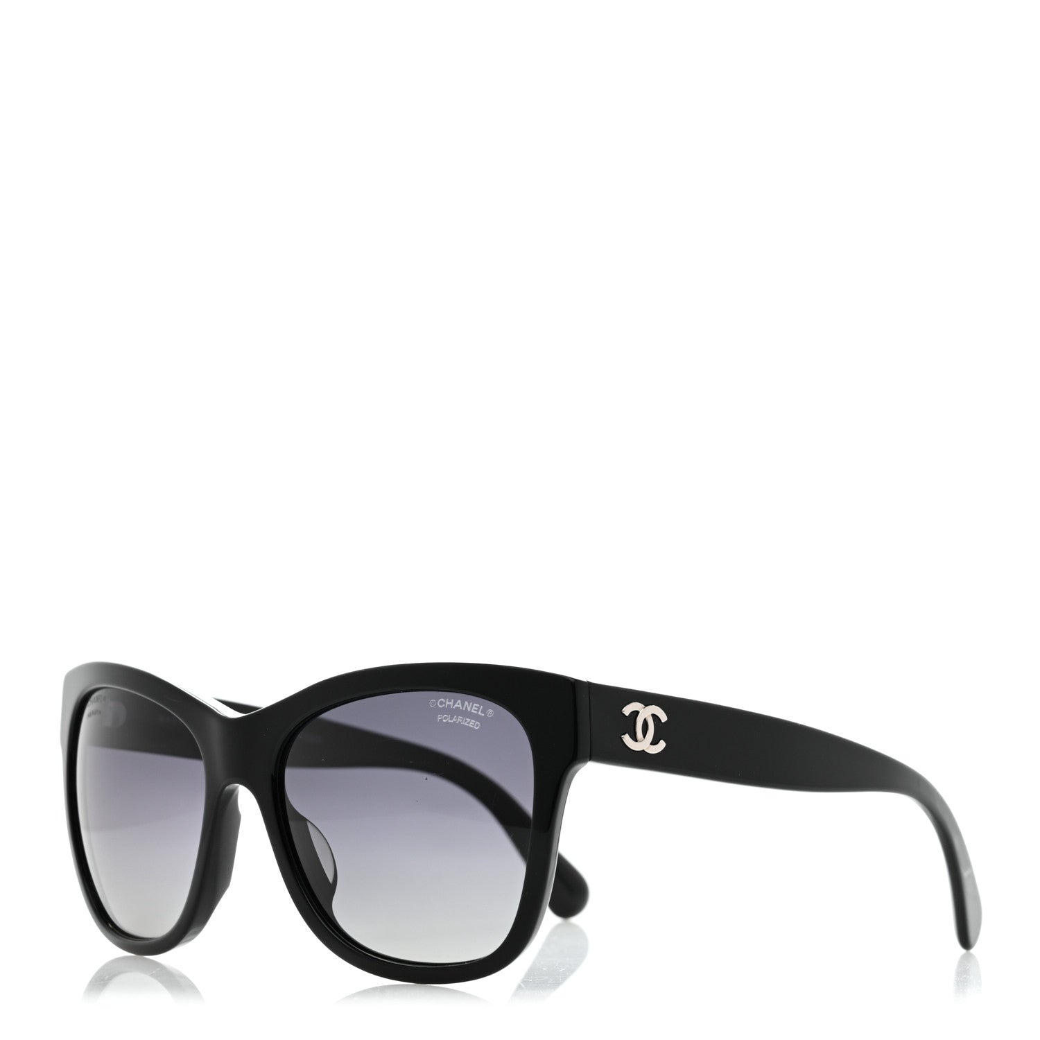 Acetate Polarized Square CC Sunglasses 5380-A  Black