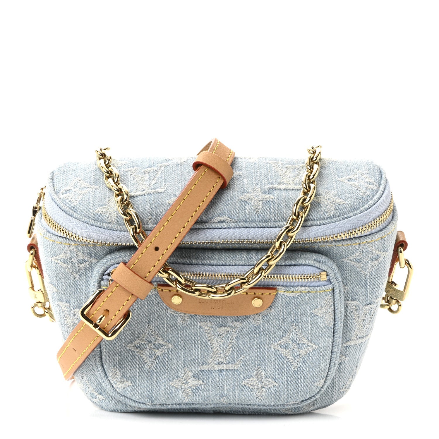 Monogram Denim Mini Bumbag Sky Blue