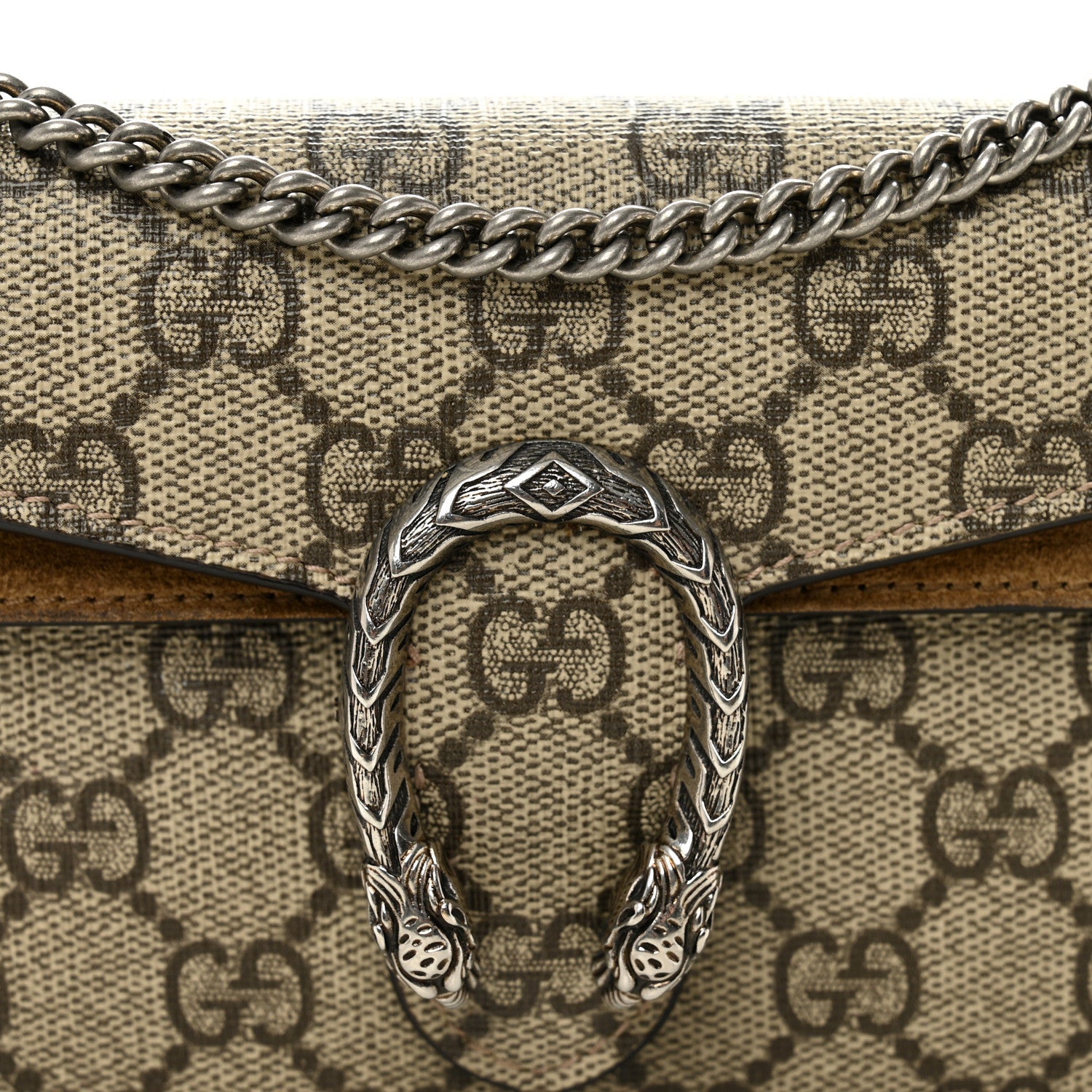 GG Supreme Monogram Super Mini Dionysus Shoulder Bag Taupe