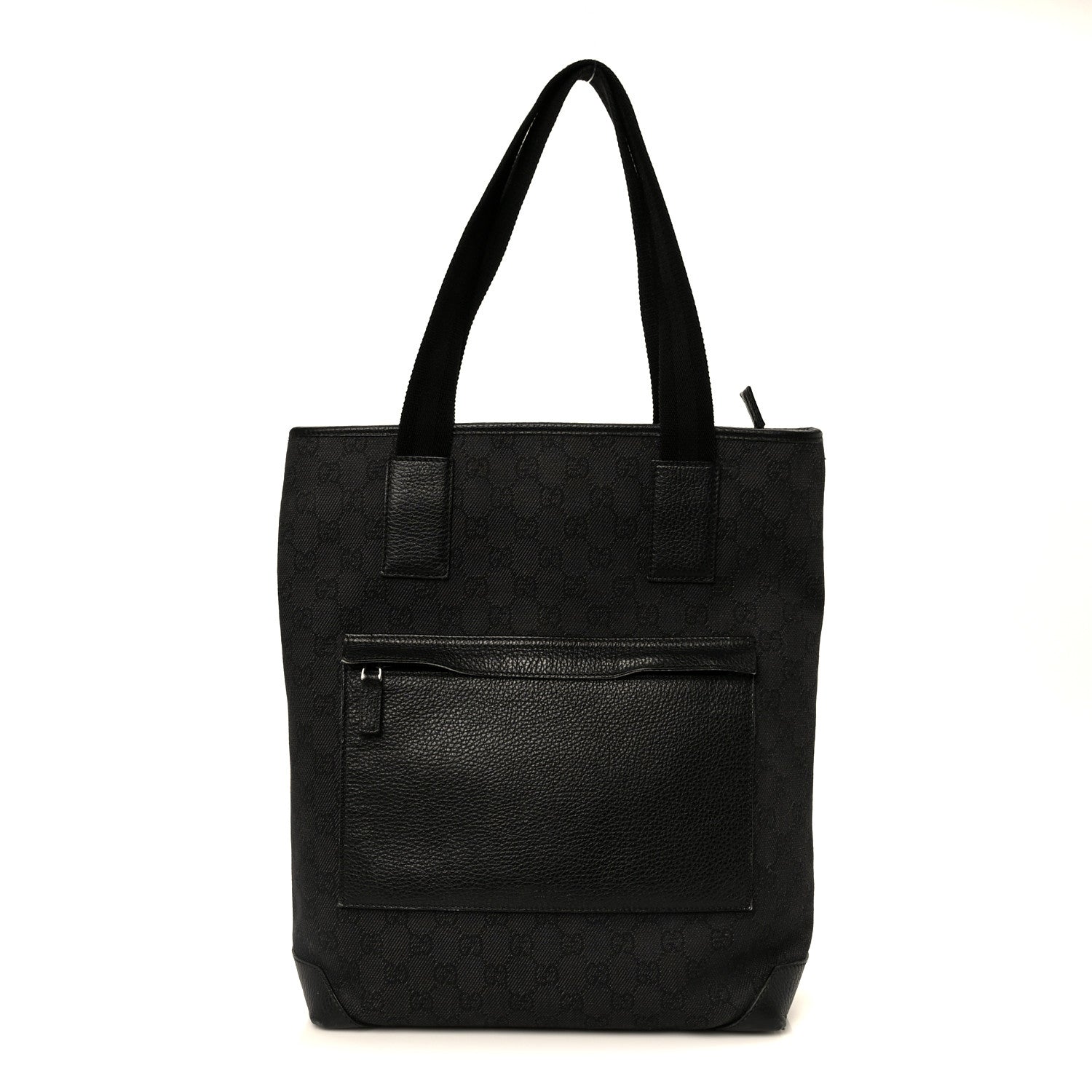 Denim Monogram Tote Bag Black