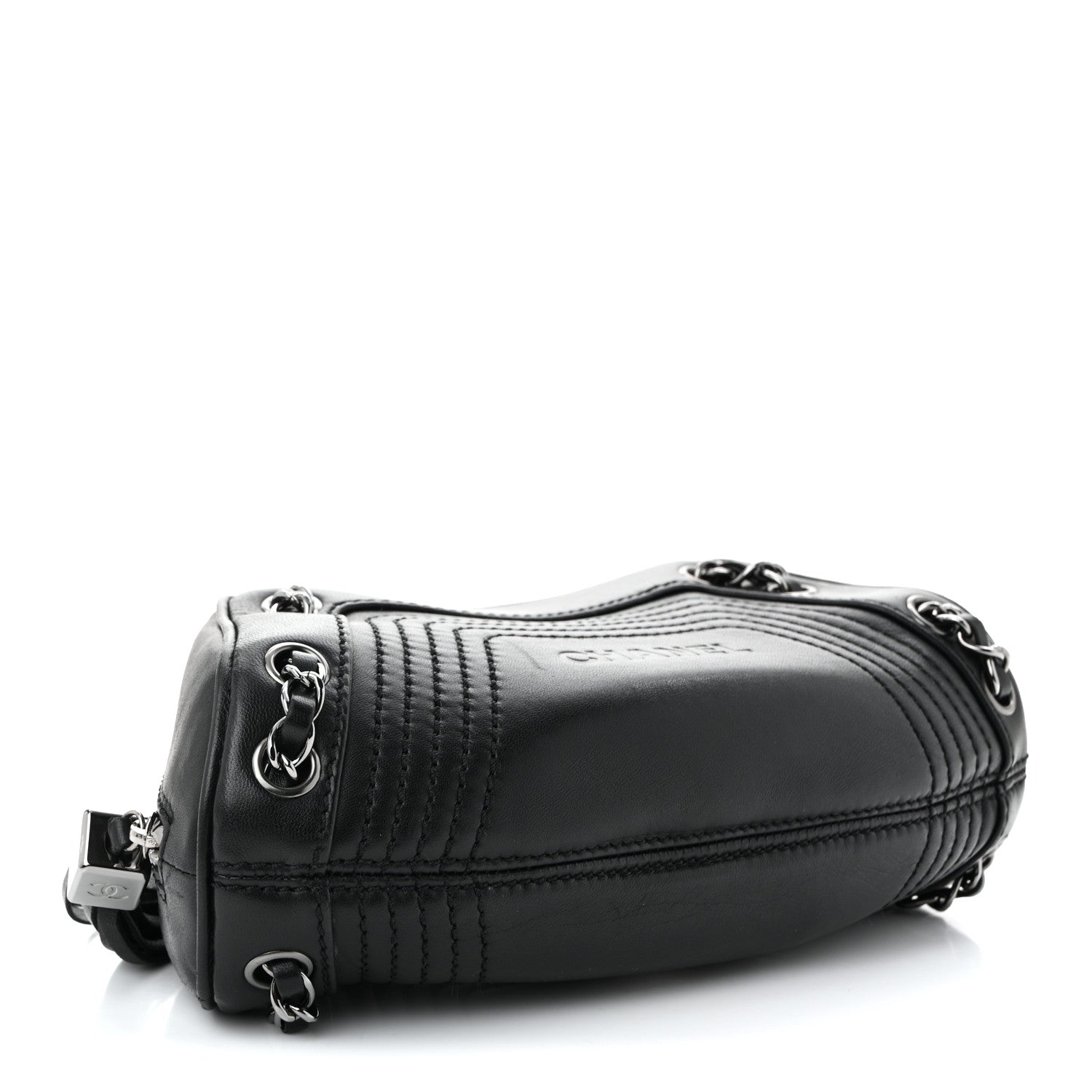 Lambskin Lax Small Tassel Shoulder Bag Black