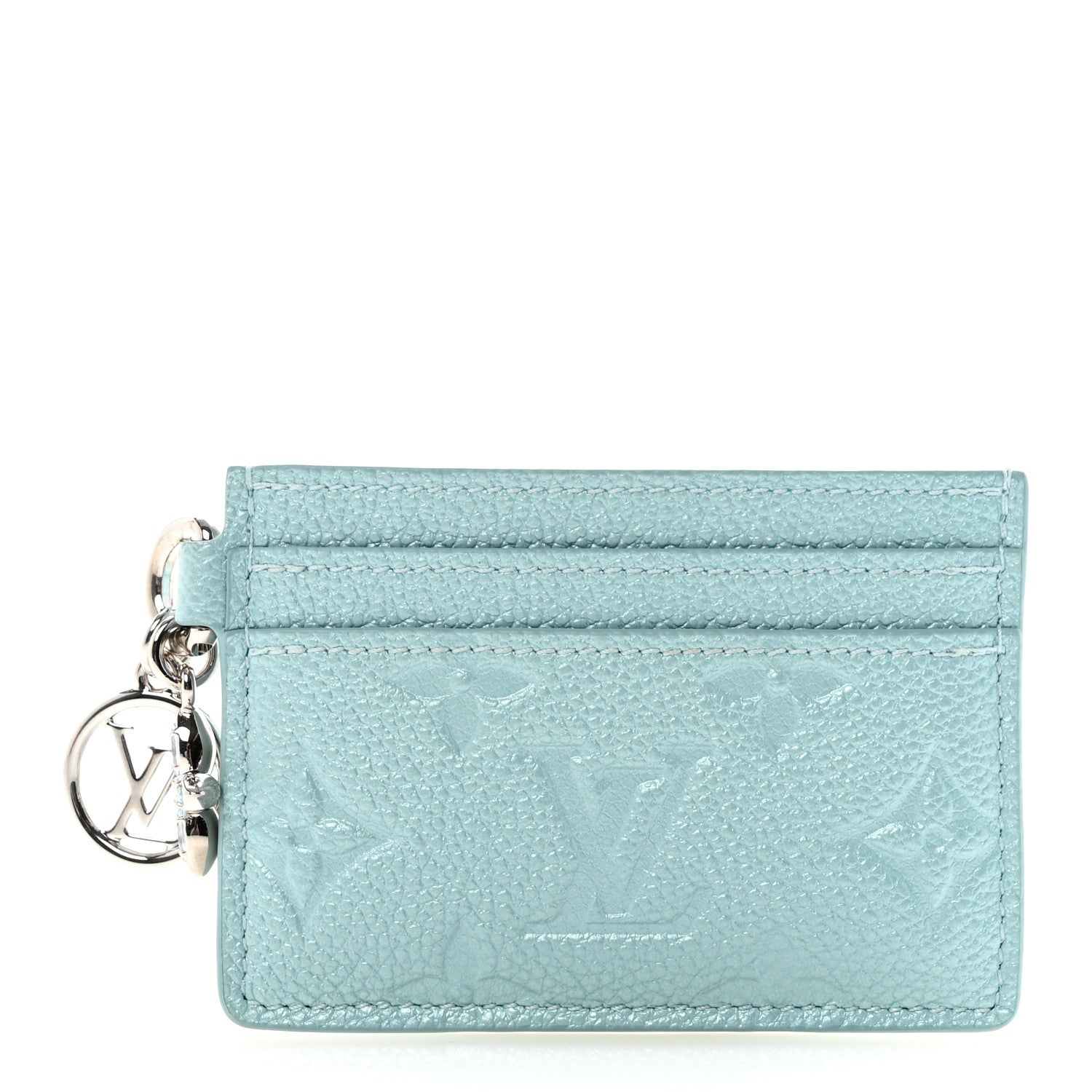 Empreinte Monogram LV Charms Card Holder Pearly Lagoon Turquoise